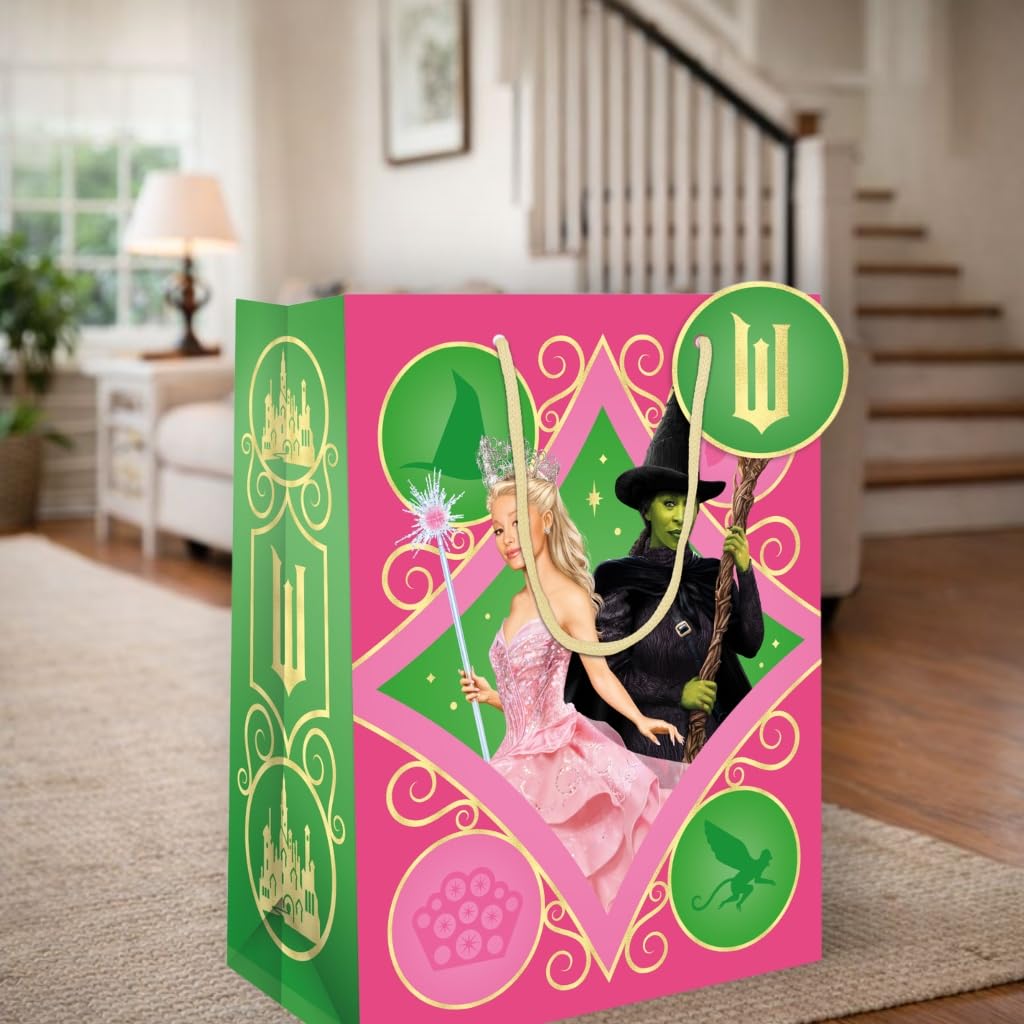 Danilo Promotions LTD Wicked Medium Gift Bag - Glinda & Elphaba Musical Theatre Fan Gift Wrap 3