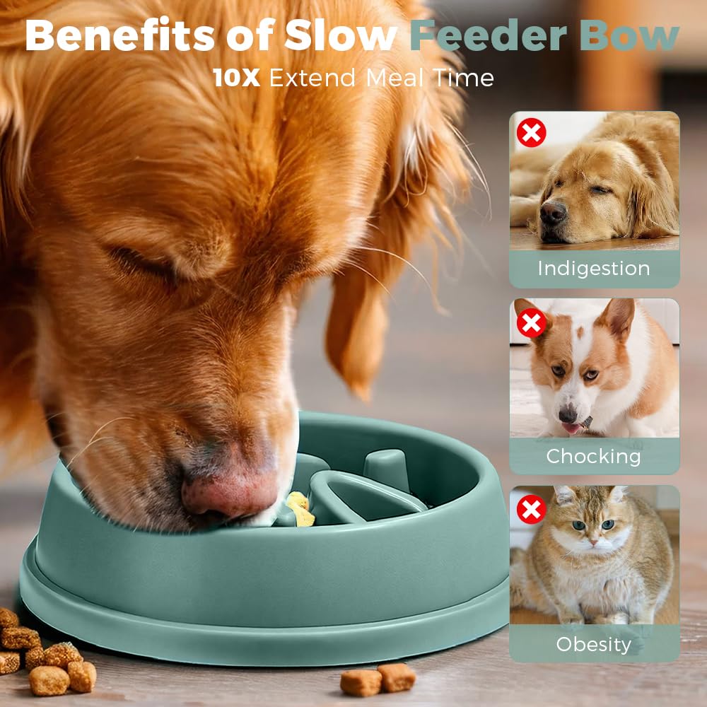 Woobroo Slow Feeder Dog Bowl - Anti-Choking Puzzle Feeder for Small, Medium, Large Breeds 6