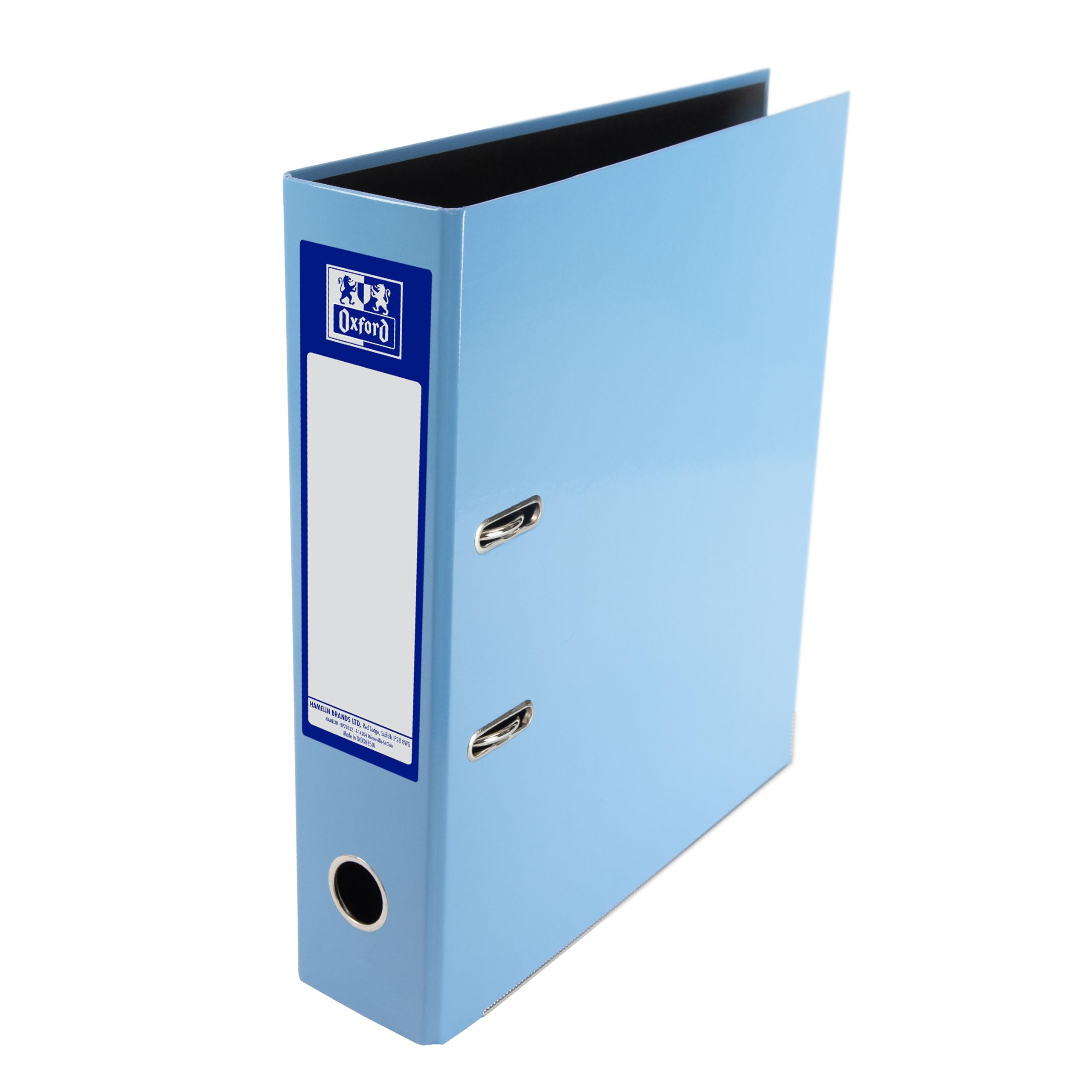Oxford Premium A4 Lever Arch File - Light Blue | 70mm Spine | 560 Sheet Capacity