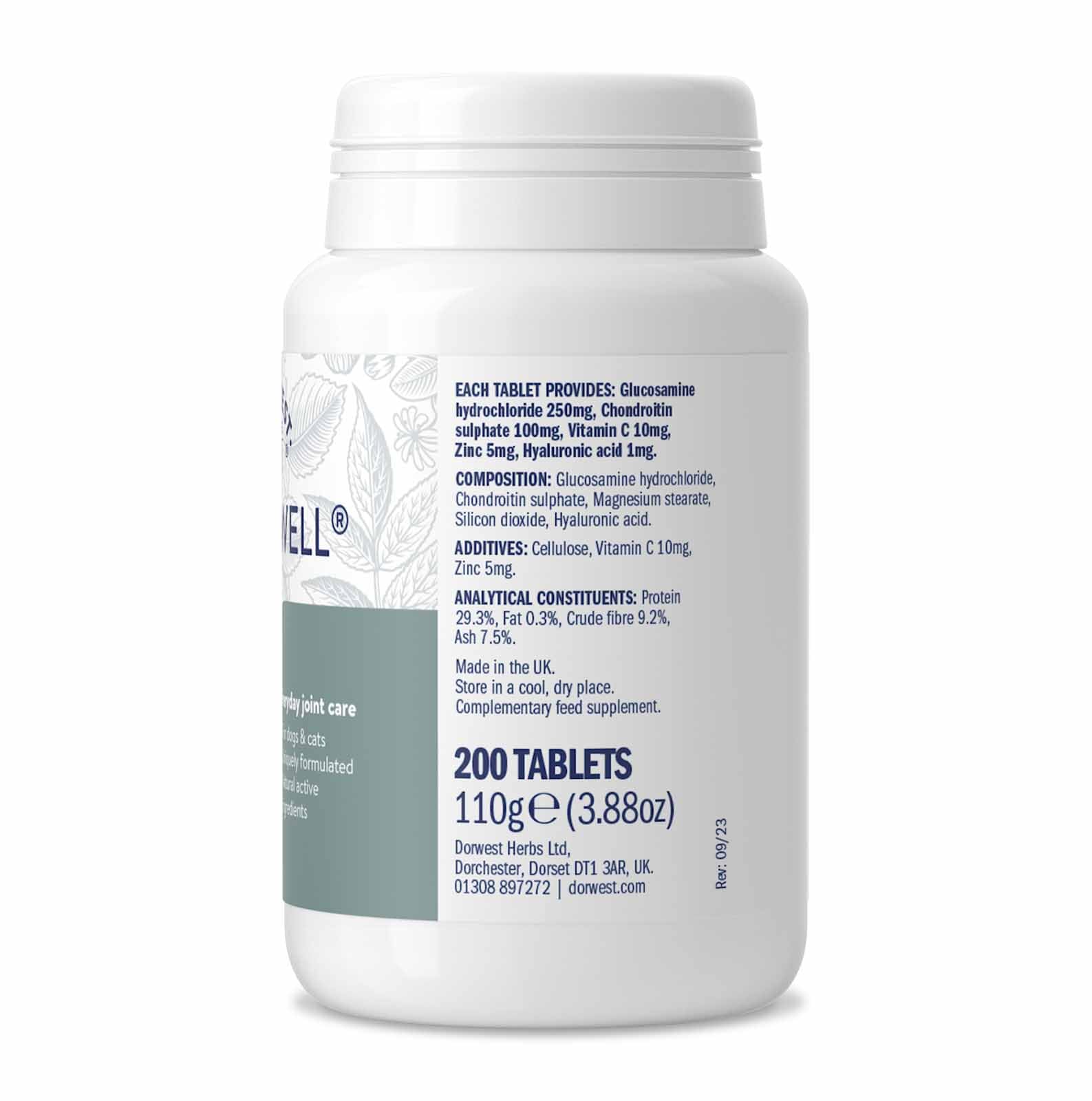 DORWEST HERBS JointWell - Natural Hip & Joint Care Supplement for Dogs & Cats | 200 Tablets 9