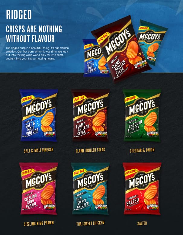 McCoys Thai Sweet Chicken Crisps 6 Pack - 6 x 25g Ridges Range Snacks 4
