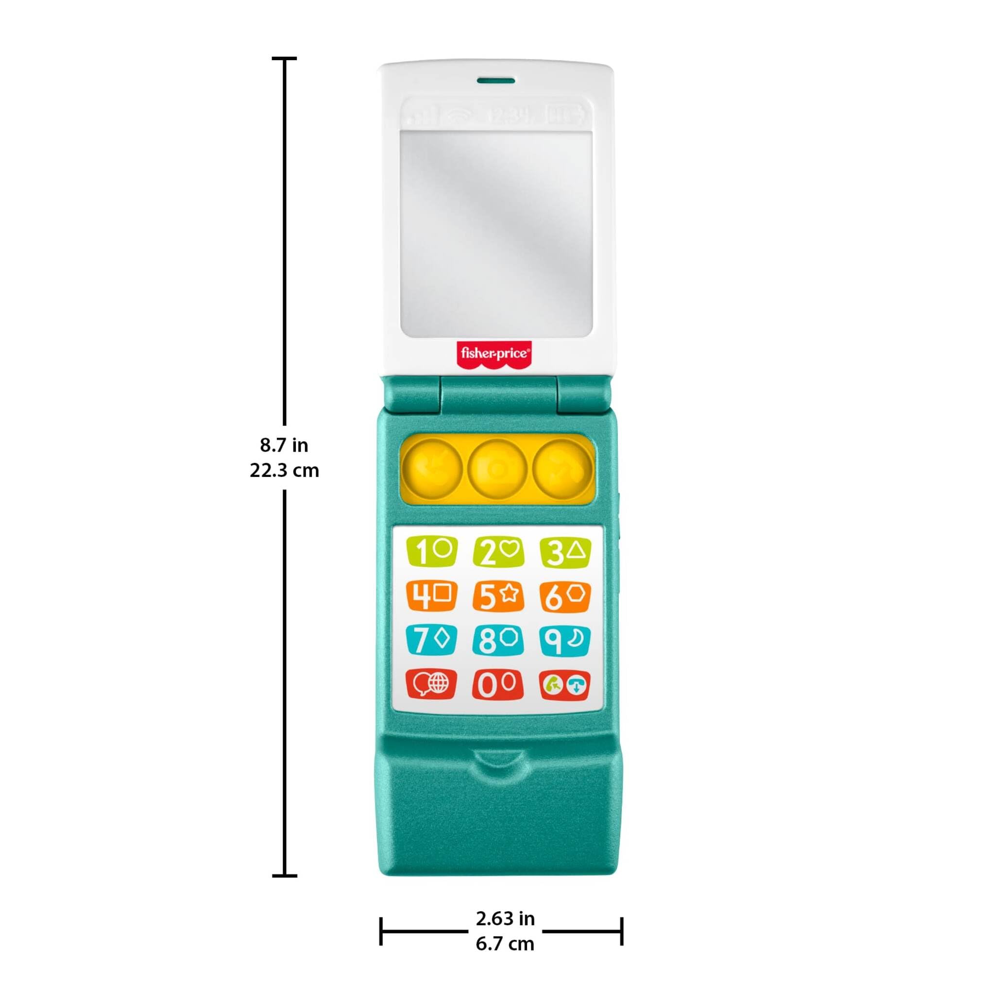Fisher-Price Laugh & Learn Flip Phone - Musical Learning Activity Toy for Ages 6 Months+ 7