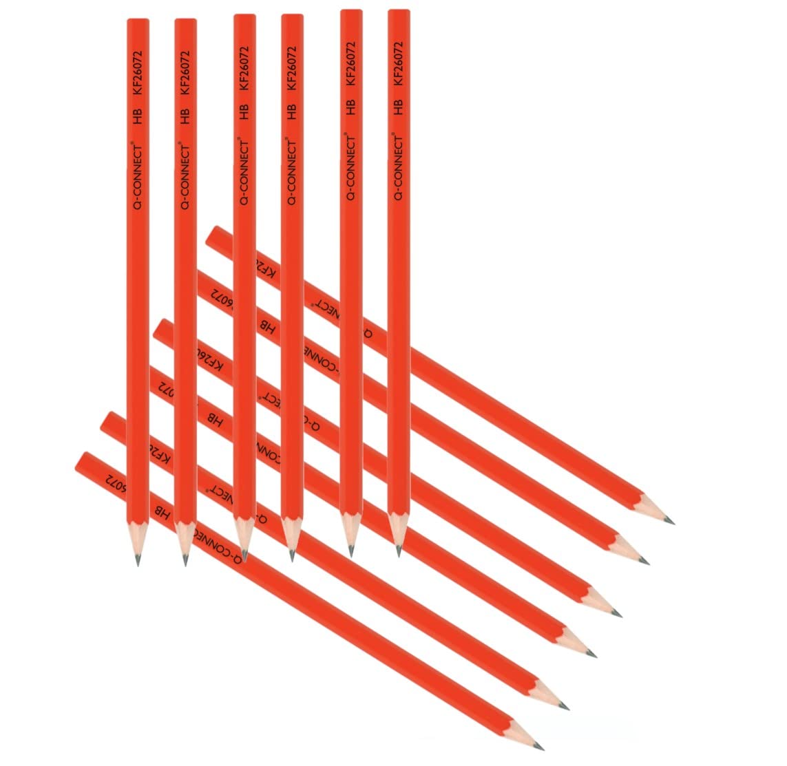 Q-Connect HB Wooden Lead Pencils - Smudge Free Writing | Comfortable Hexagonal Barrel | 12 Pack