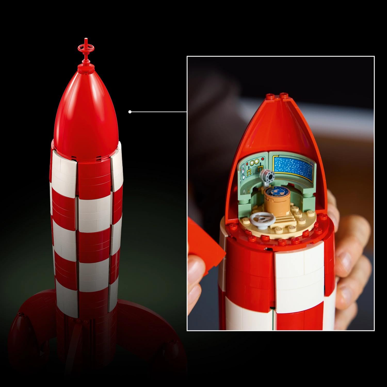 LEGO Ideas Tintin Moon Rocket 21367 - Spaceship Model Kit for Adults | 18+ | 1489g