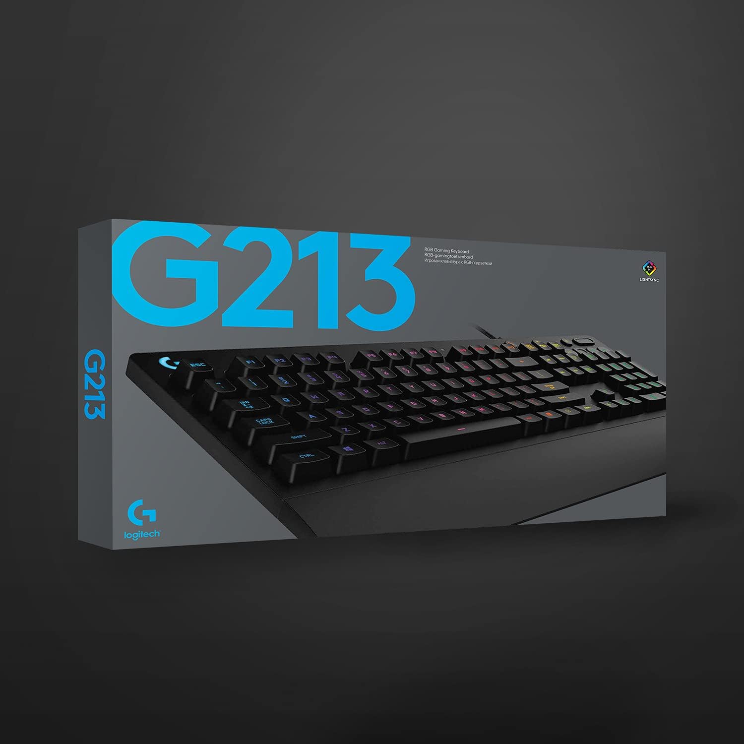 Logitech G213 Prodigy Gaming Keyboard, LIGHTSYNC RGB Backlit Keys, Spill-Resista