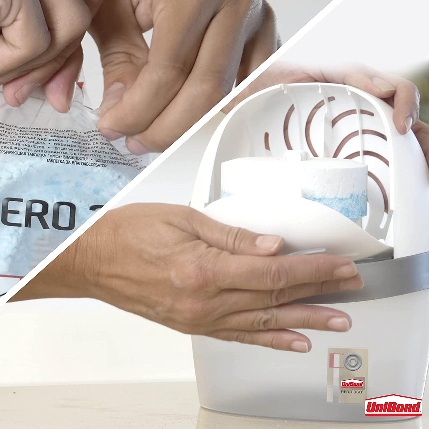 UniBond AERO 360° Feuchtigkeitsabsorber Lavendelgarten Nachfülltablette (4 x 450 g)