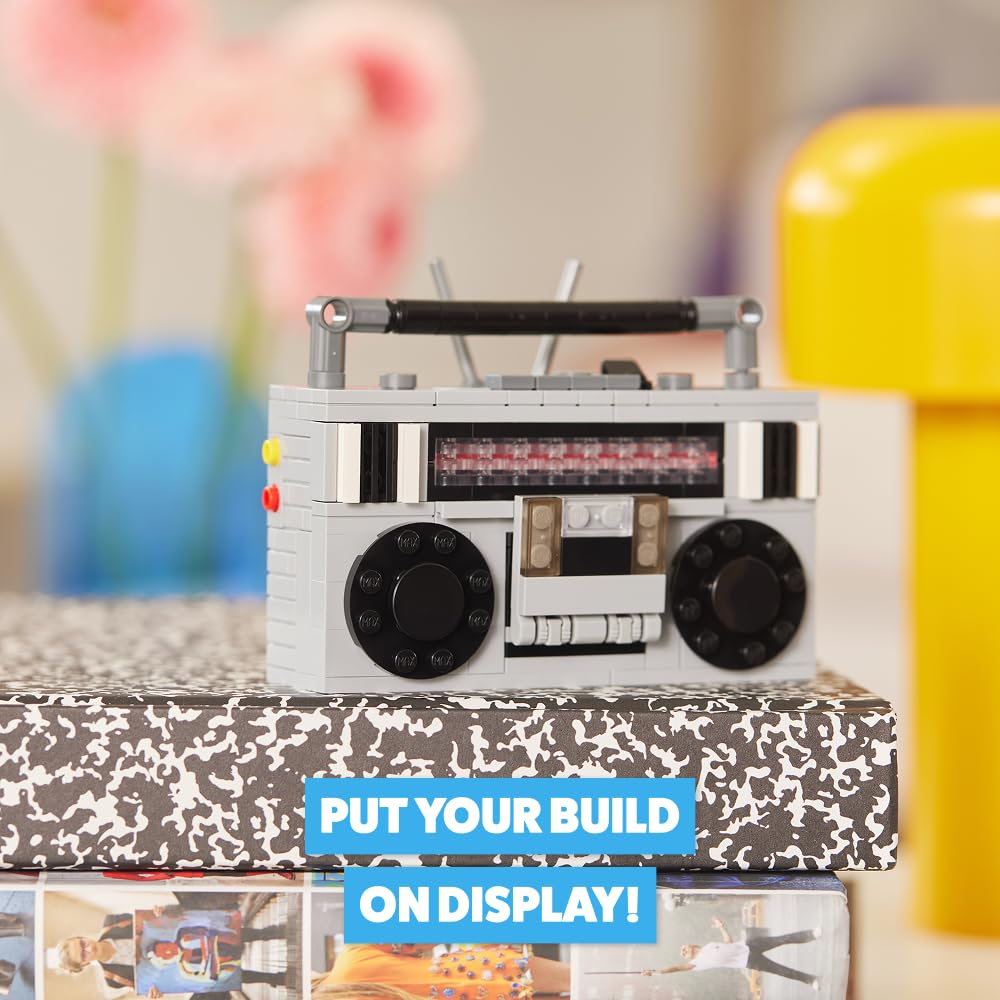 Max Build More MAX Premium Retro Building Bricks (Cassette Radio) - 221 Pieces | Collectible Mini | Ages 3+ 5
