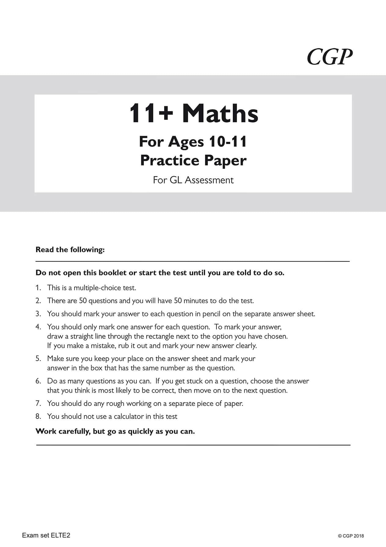 CGP 11+ GL Practice Papers Mixed Pack - Ages 10-11 with Parents' Guide & Online Edition 6