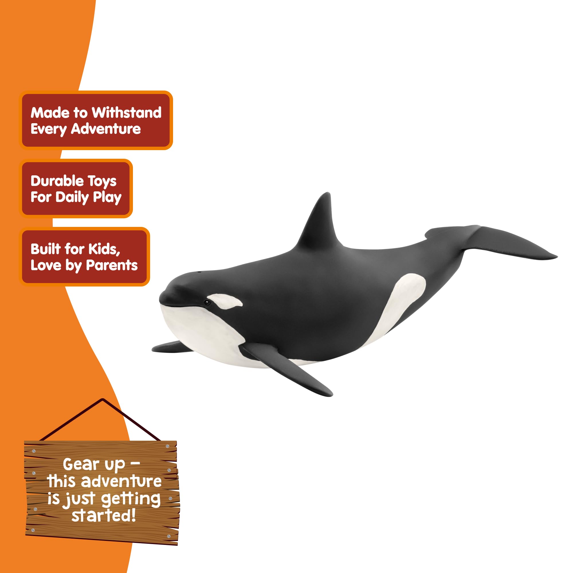 Schleich Wild Life Killer Whale Figurine 14807 | Ages 3+ | Black 4