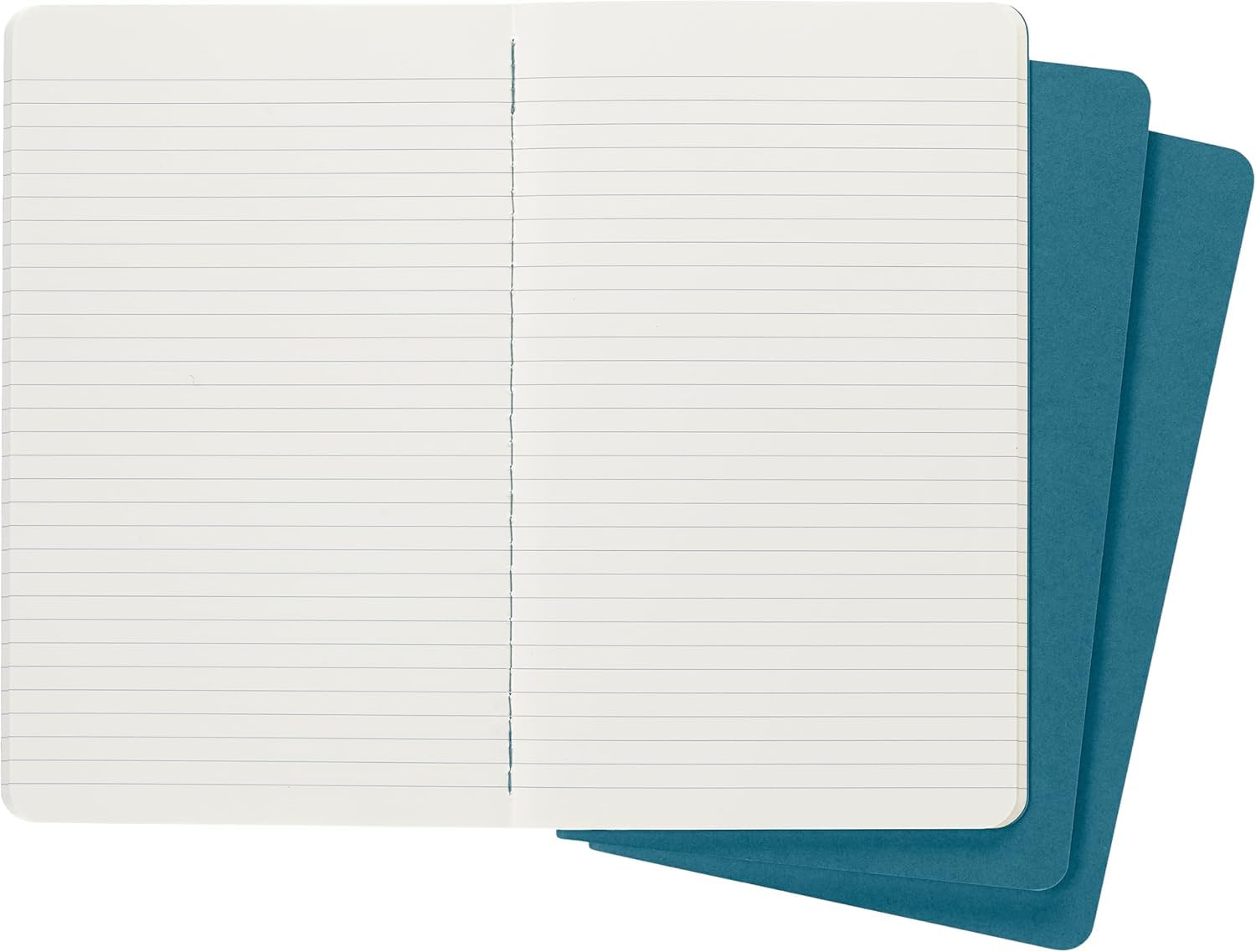 Moleskine Cahier Journal - Set of 3 Ruled Notebooks | Brisk Blue | Large Size 4
