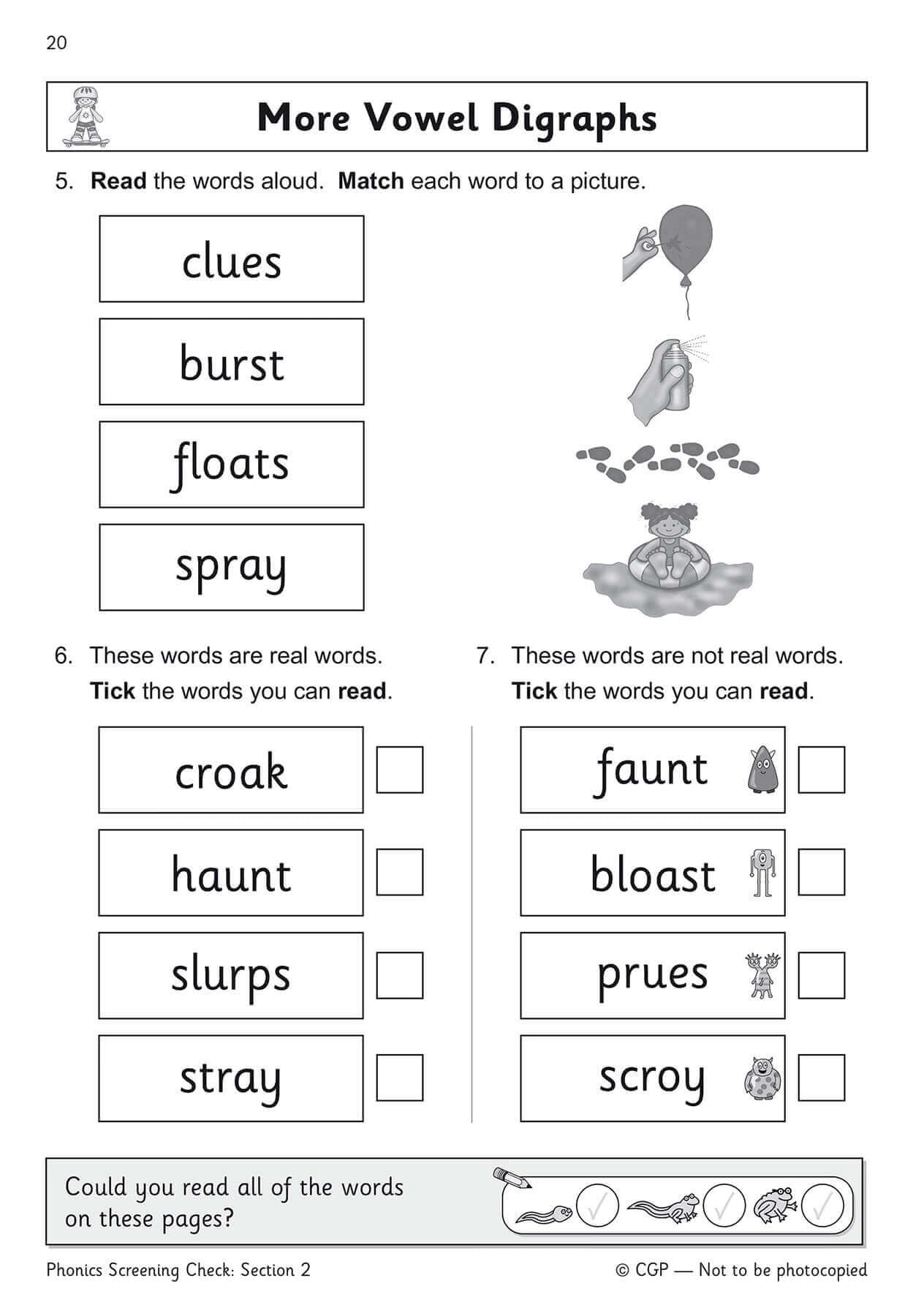 CGP KS1 English Phonics Buster - Year 1 Phonics Screening Check Study Aid | Paperback | 2018 4