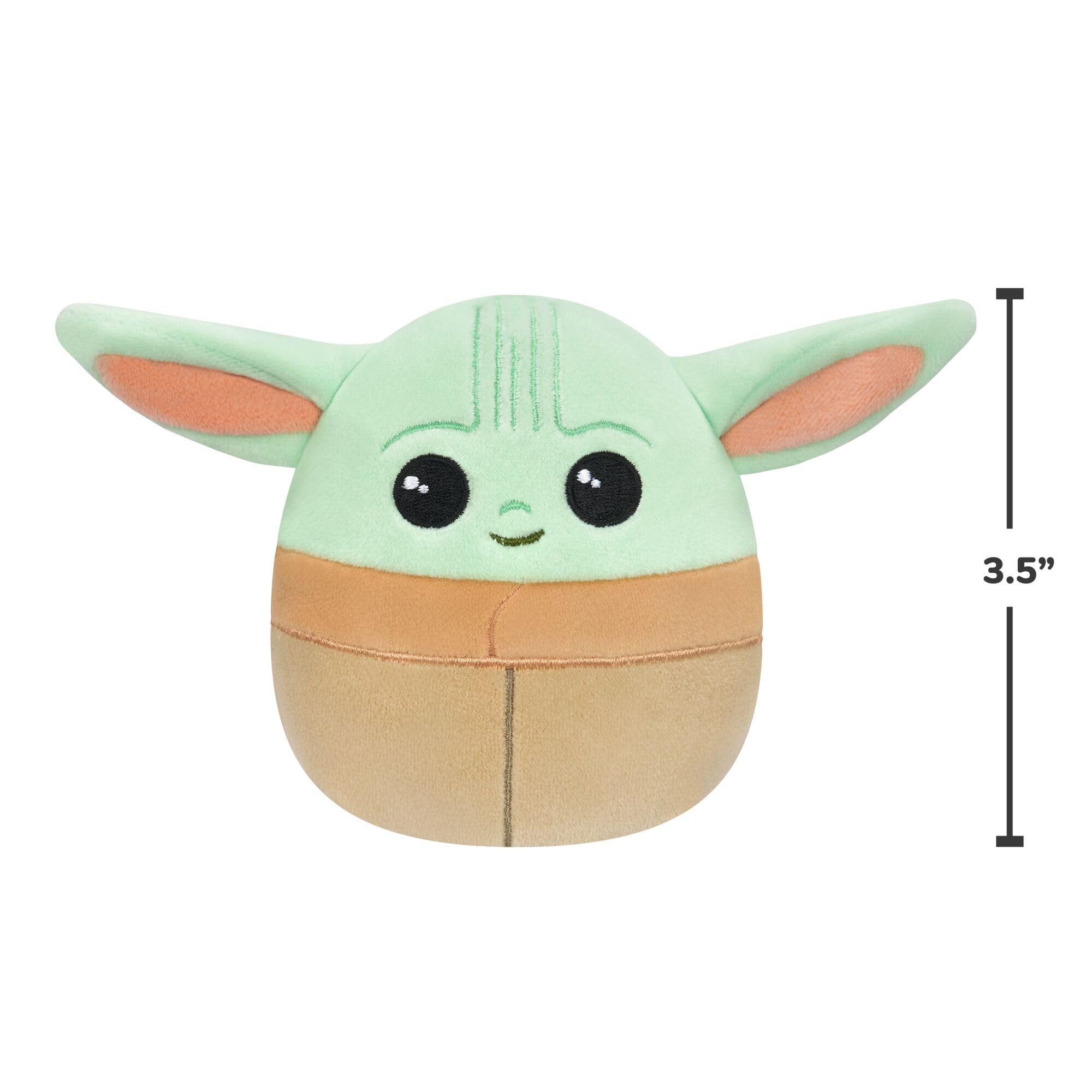 Squishmallows Star Wars Mandalorian + Grogu Plush Set | 12-Inch & 3.5-Inch | Polyester 4