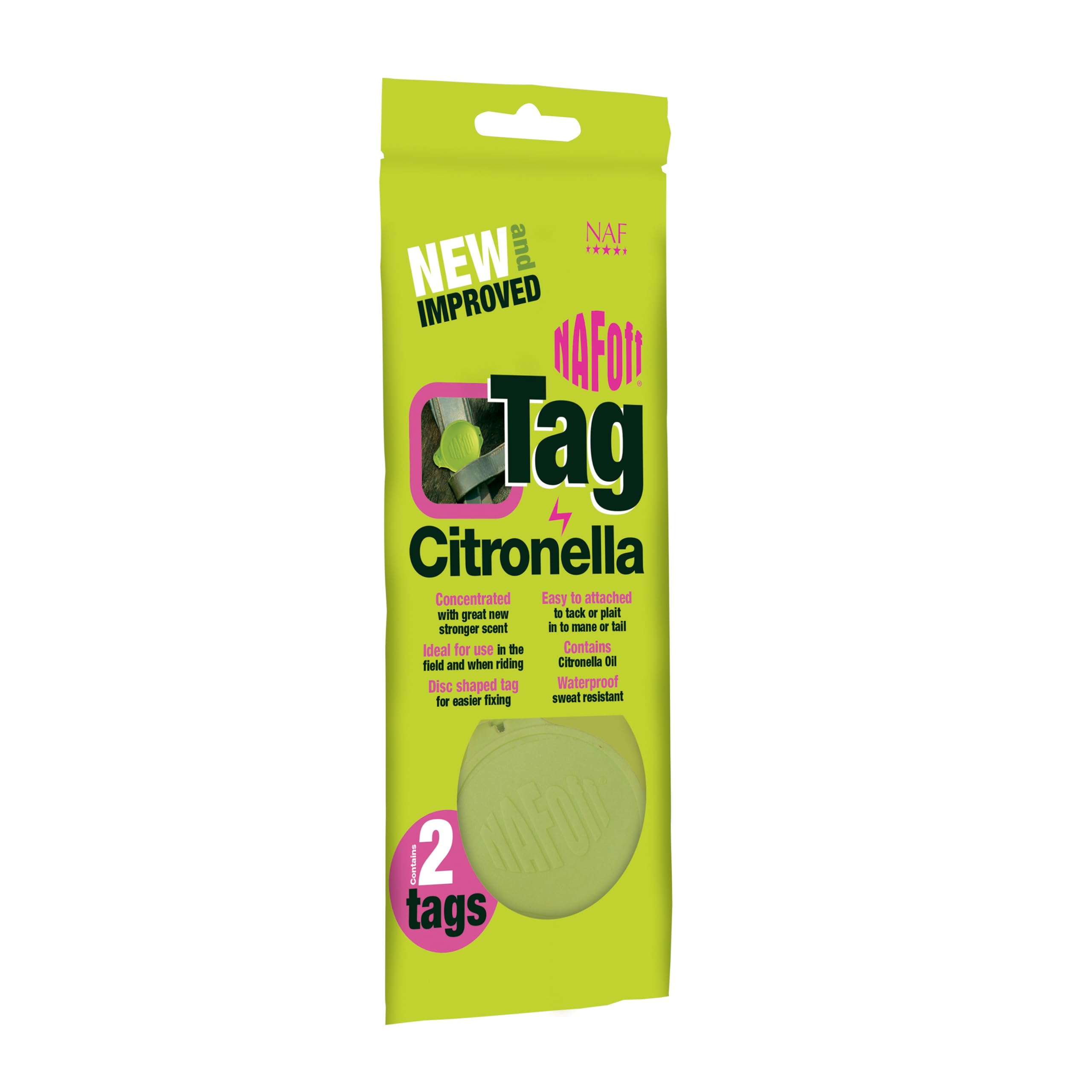 NAF Off Citronella Tag - Natural Insect Repellent for Horses | 2 Pack