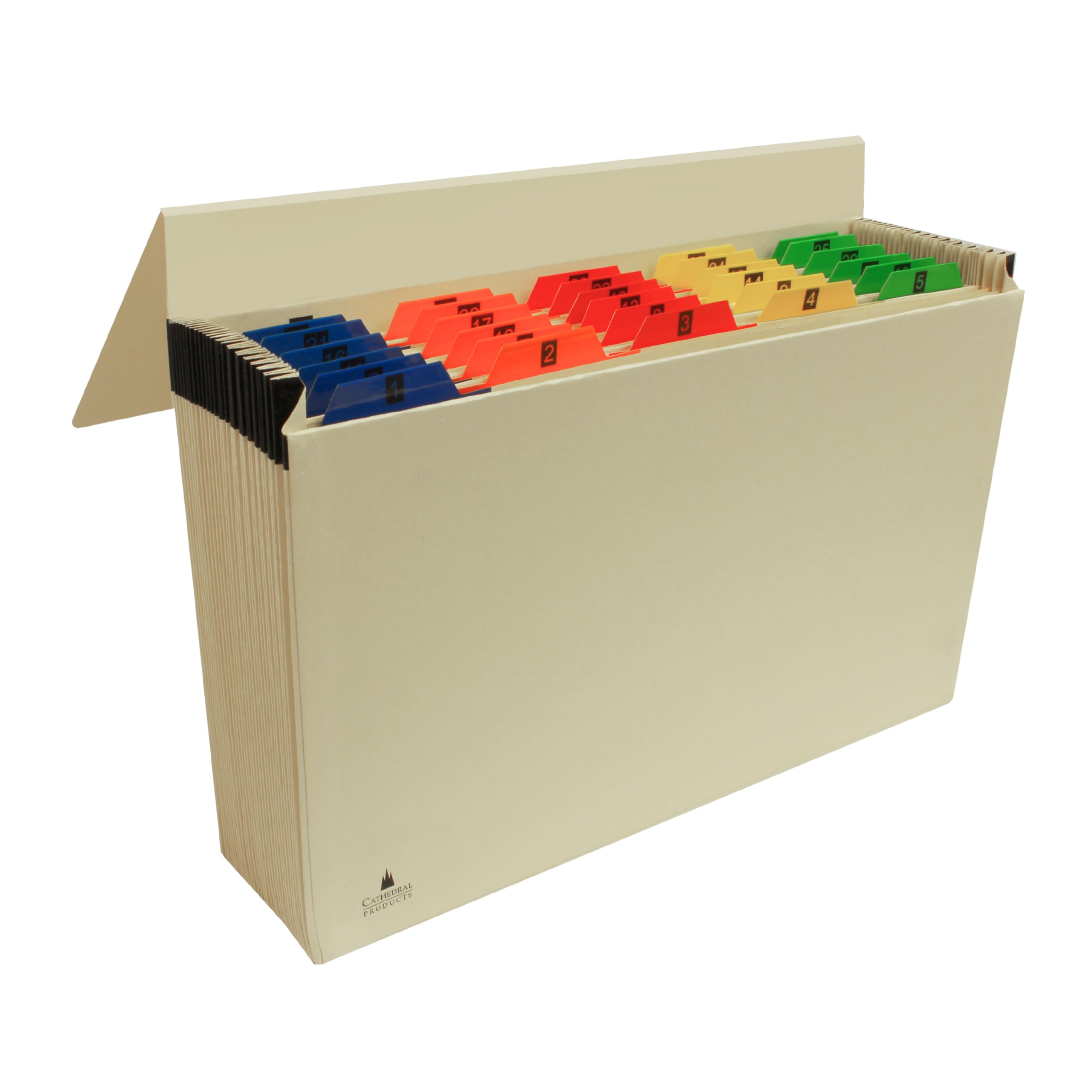 Cathedral Products 31 Pocket Expanding File - Numbered Tabs 1-31 | A4 & Foolscap Compatible