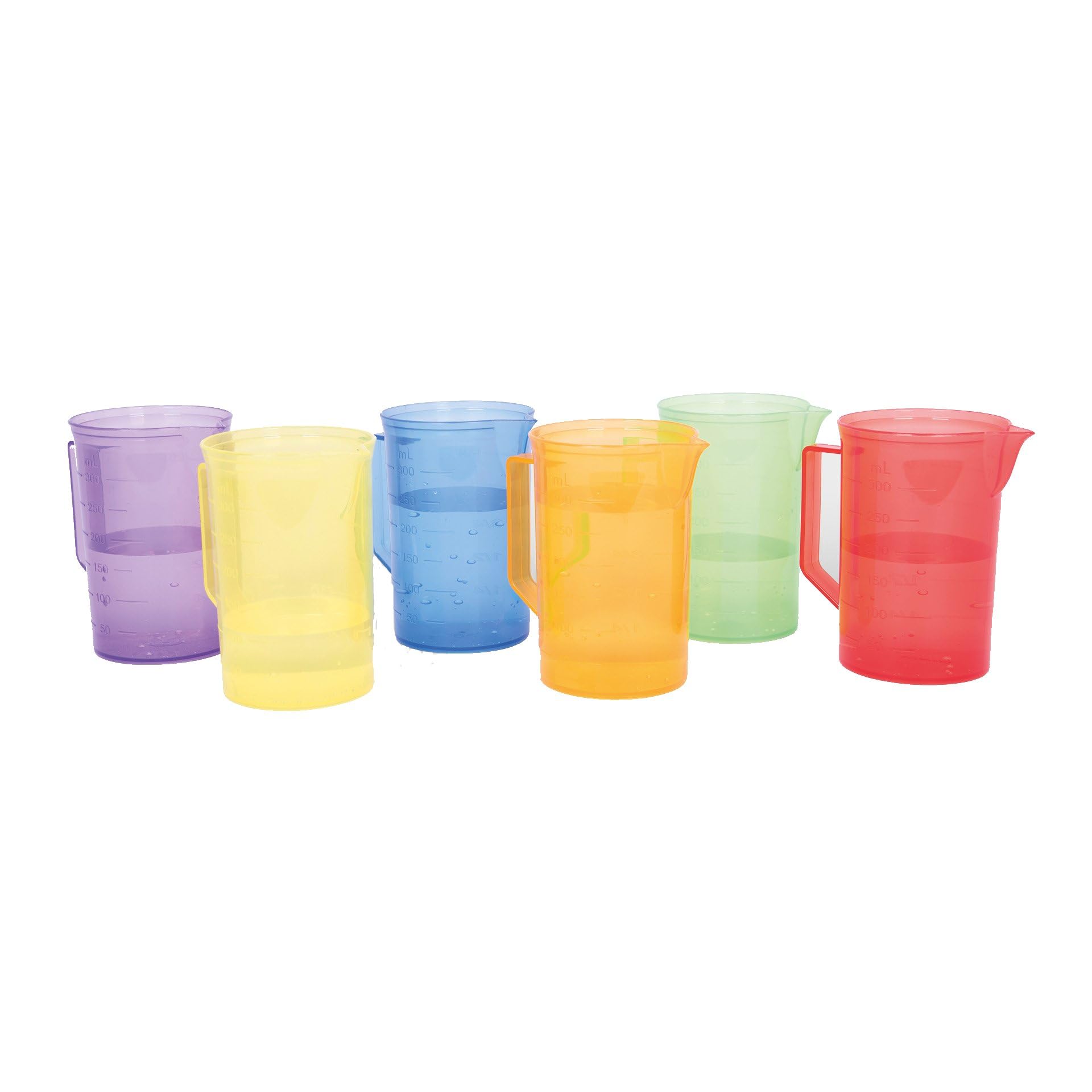 TickiT 6 Piece Translucent Colour Jug Set for Sand & Water Play | Ages 18m+