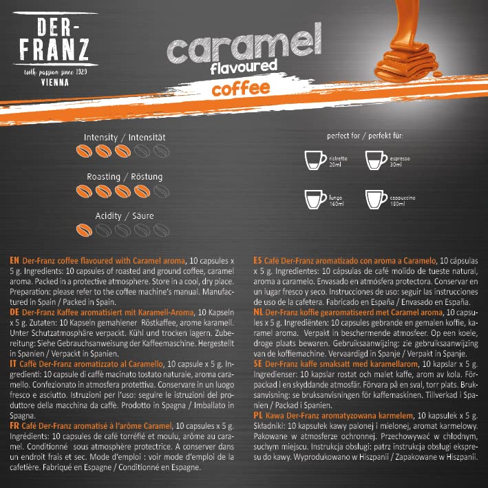 Der-Franz Nespresso Compatible Coffee Capsules, Caramel Flavor, 60 Count (6 x 10) 3