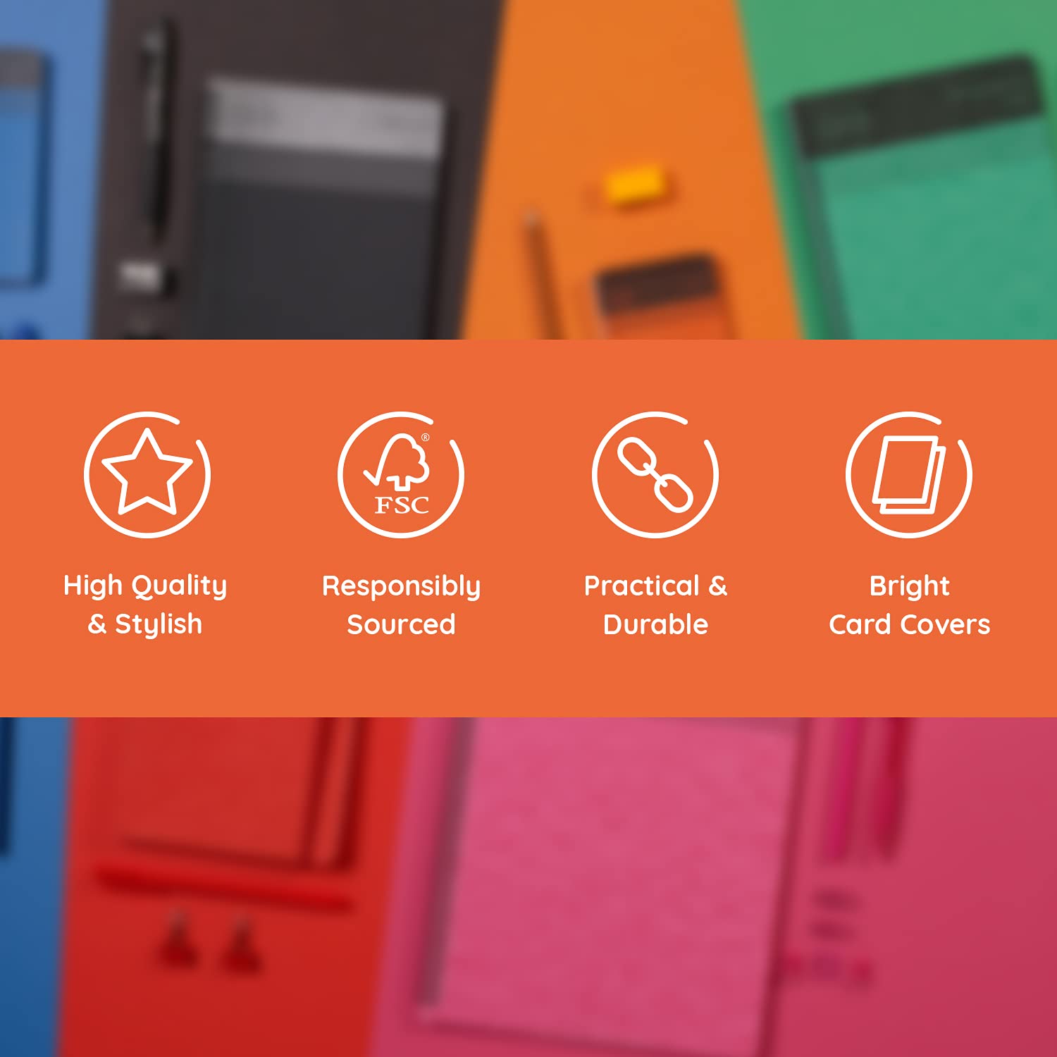 nu: A4 Wirebound Notebook - Black Soft Cover | 110 Ruled Pages | 80gsm FSC Paper 3