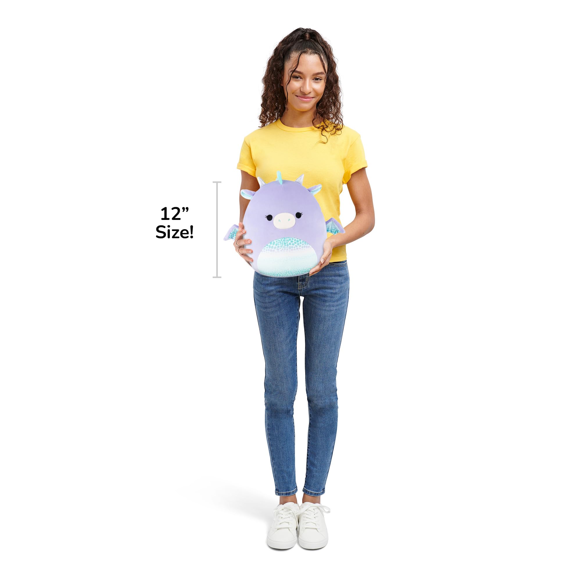 Squishmallows Drow the Purple Dragon - 12-Inch Plush Stuffed Animal 3