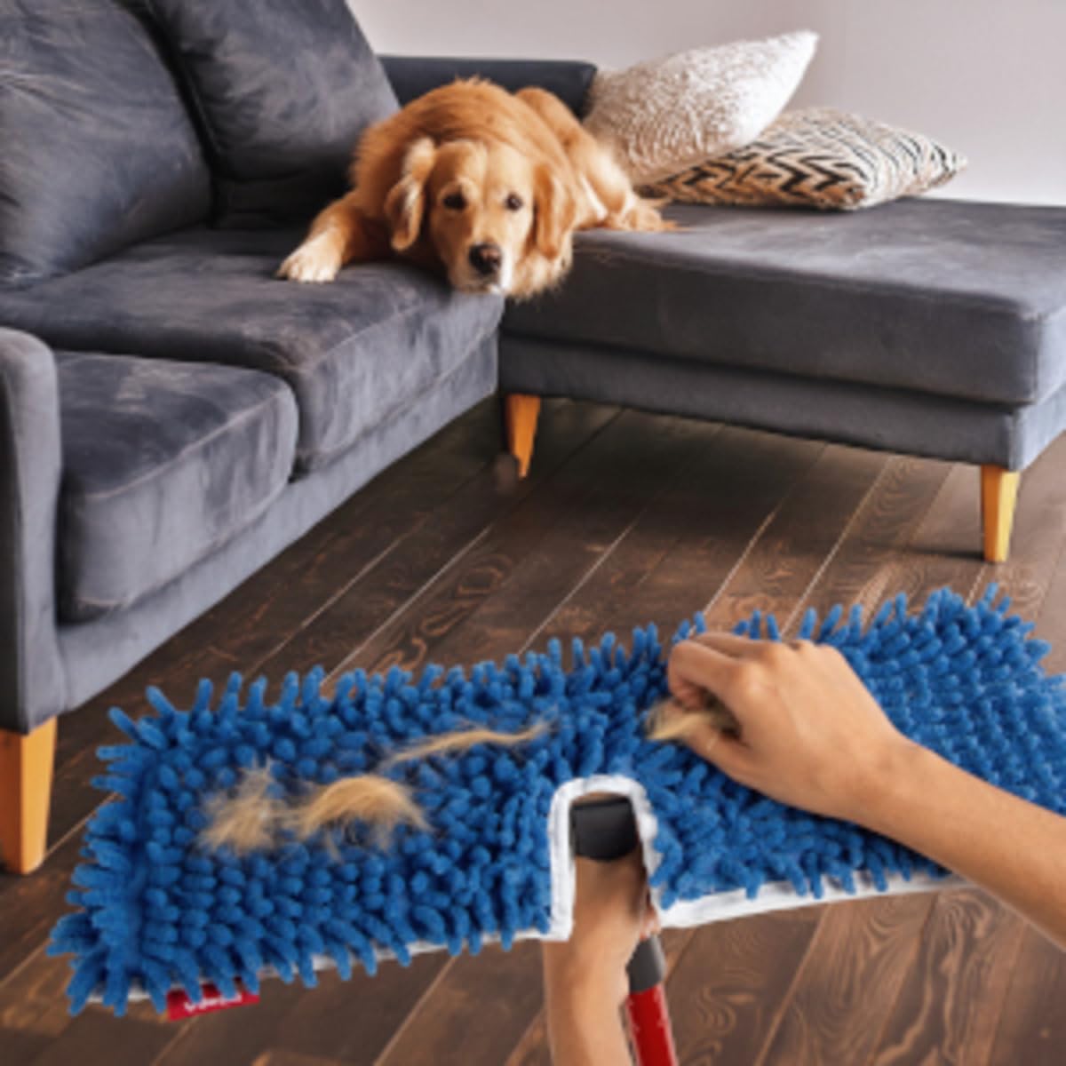 Vileda Pet Pro Mikrofaser-Flip-Mop – 2-seitige Nass- und Trockenreinigung für alle Hartböden 4