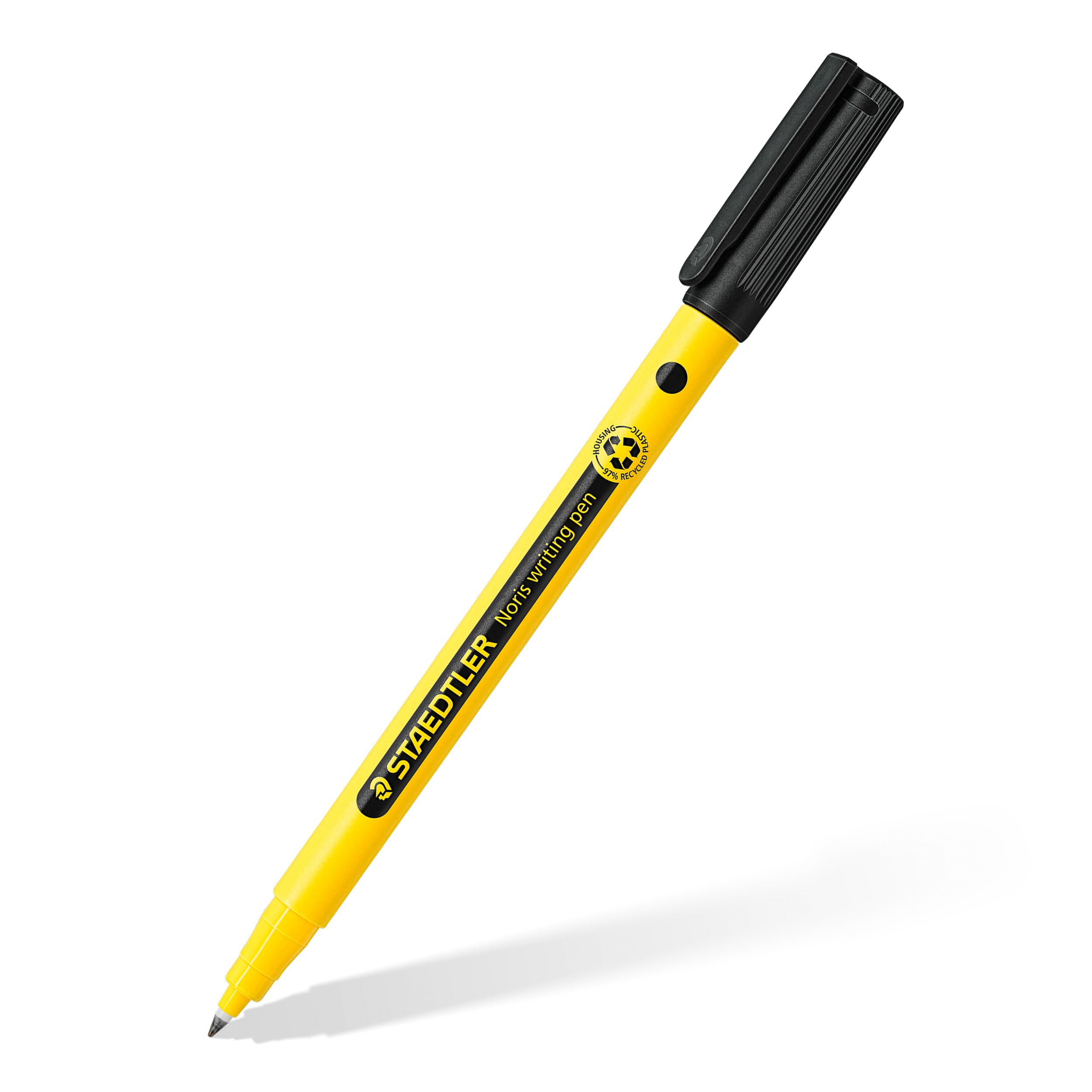 STAEDTLER Noris Handwriting Pen - Black | 0.6mm Fineliner Tip | Pack of 2