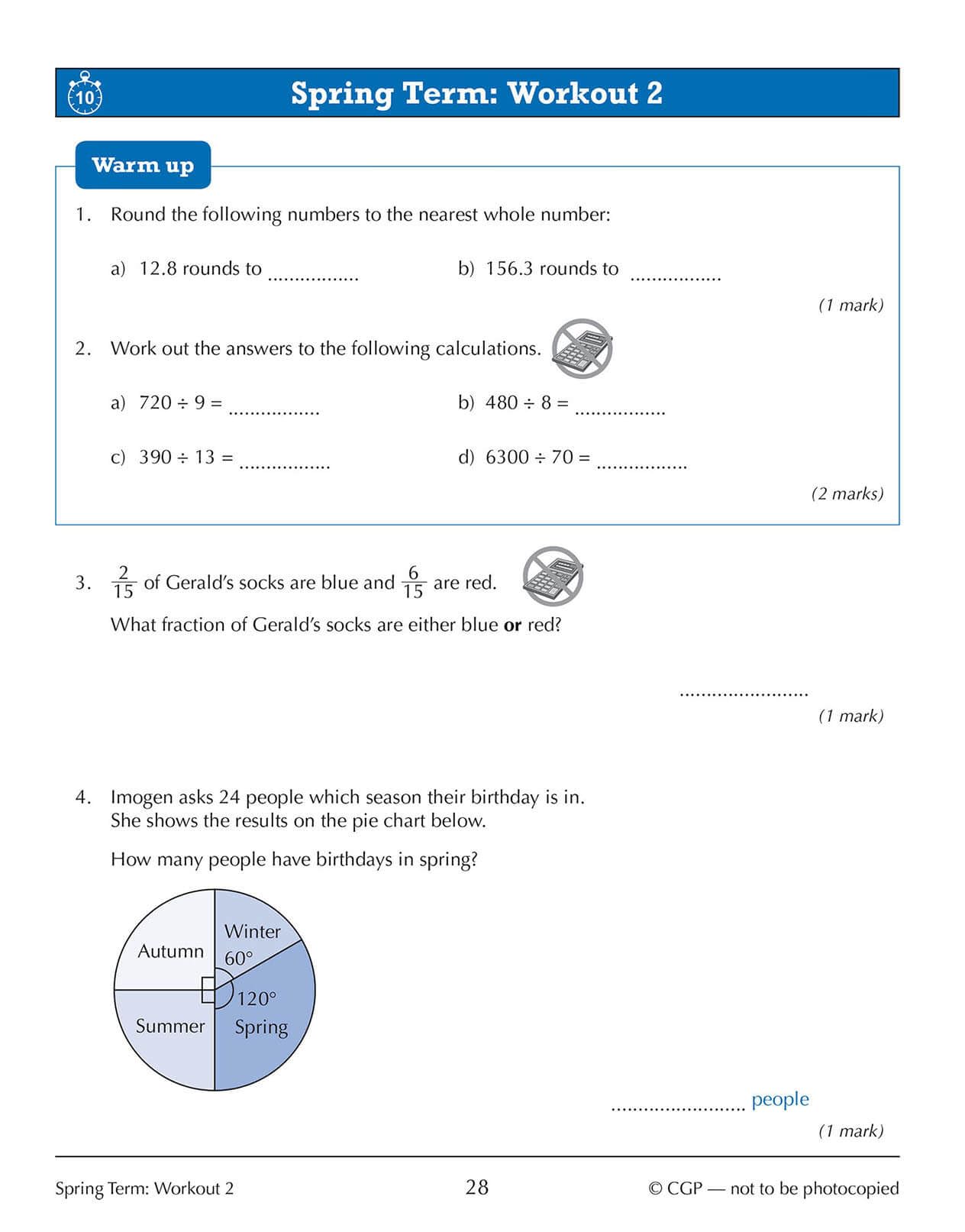 CGP New KS3 Maths 10-Minute Weekly Workouts - Year 7 | Catch-up & Home Learning 4