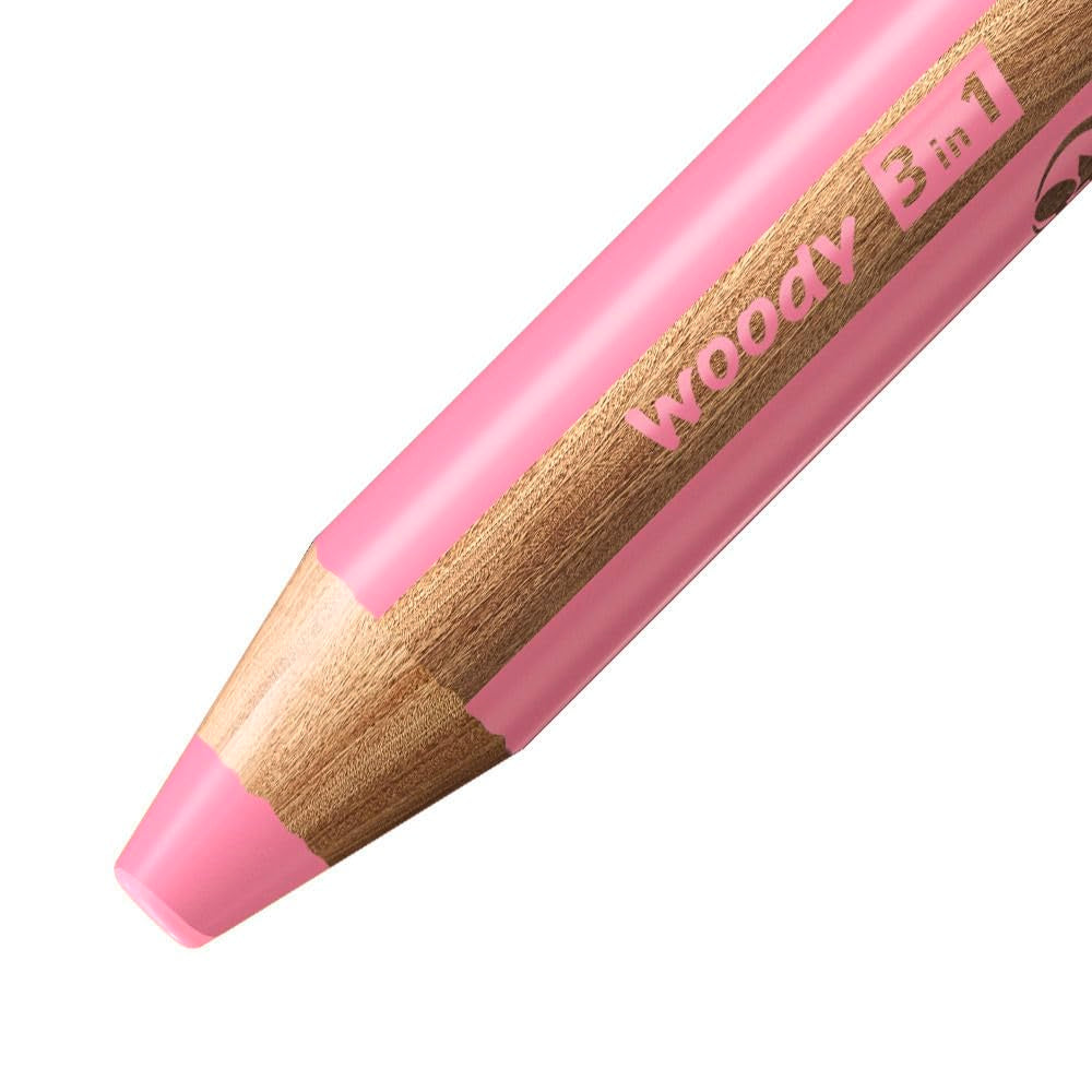 STABILO woody 3-in-1 Multi-Talented Pencil - Pack of 10 - Birthday Edition | Watercolour, Crayon, Pencil 3
