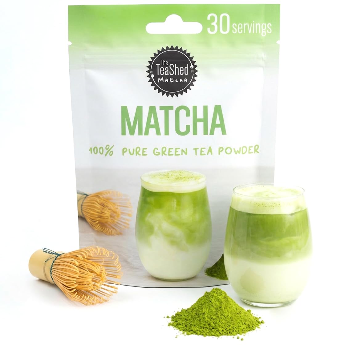 The TeaShed Matcha Powder - 100% Pure Green Tea Powder for Lattes & Energy | 30g 3