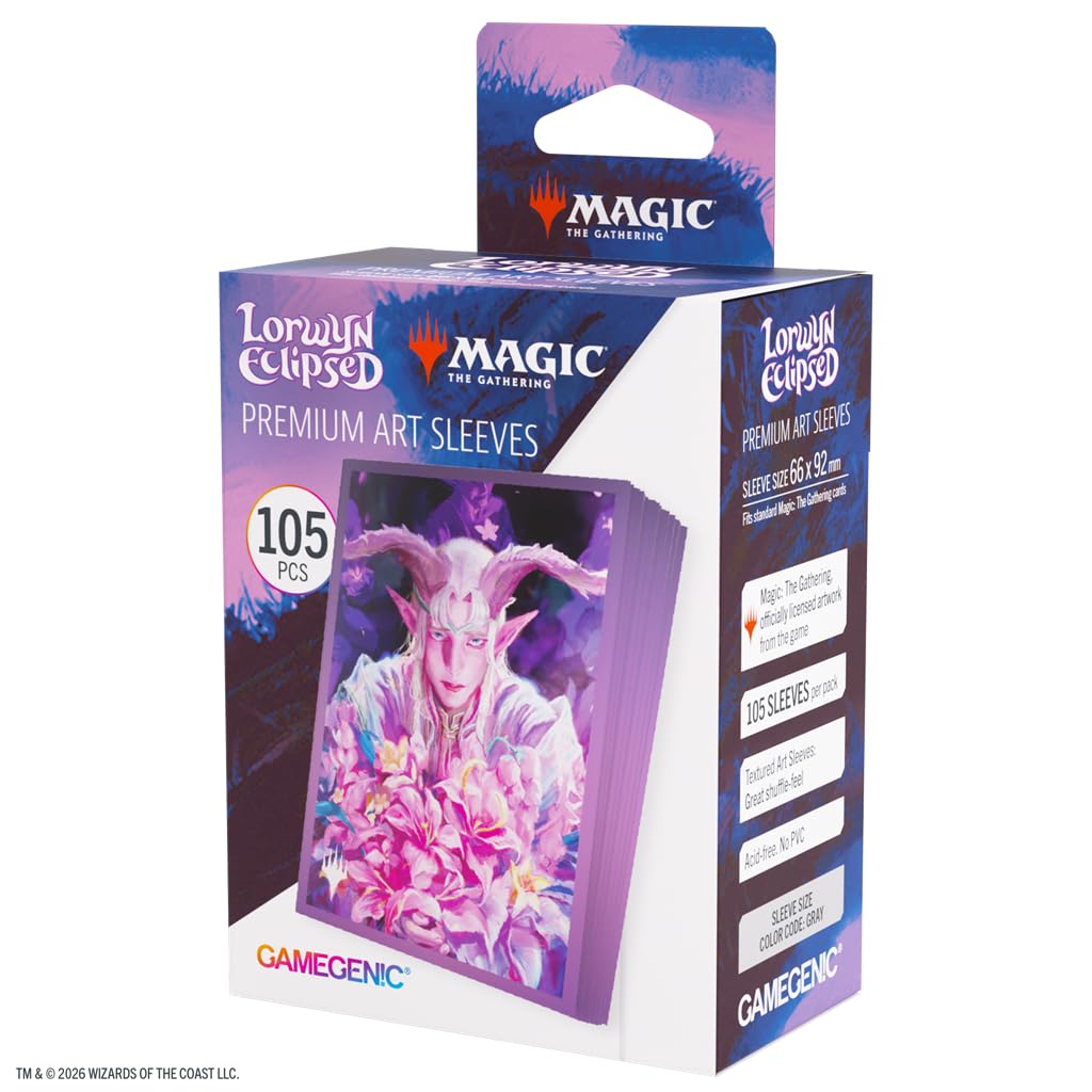 Gamegenic MTG Lorwyn Eclipsed Sleeves Dawnhand Eulogist | 105 Count | Multicoloured Plastic Sleeves