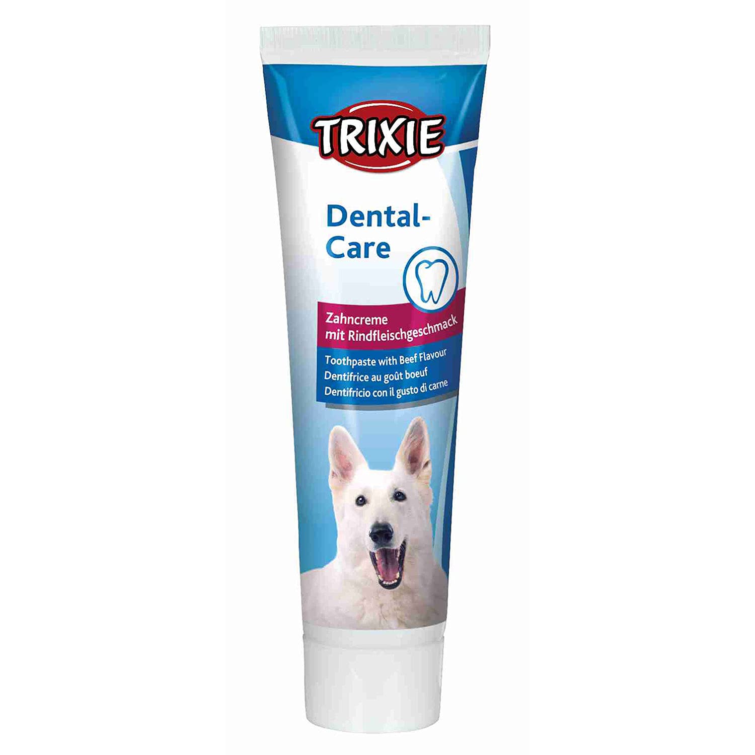 TRIXIE Dog & Cat Toothpaste with Beef Flavour - Freshens Breath | Gluten Free | 100 g