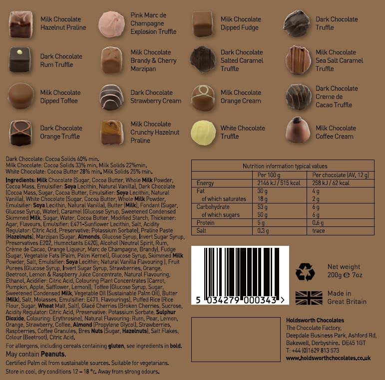 Holdsworth Chocolates Renaissance Collection – Verschiedene handgemachte Trüffel, 200 g 6