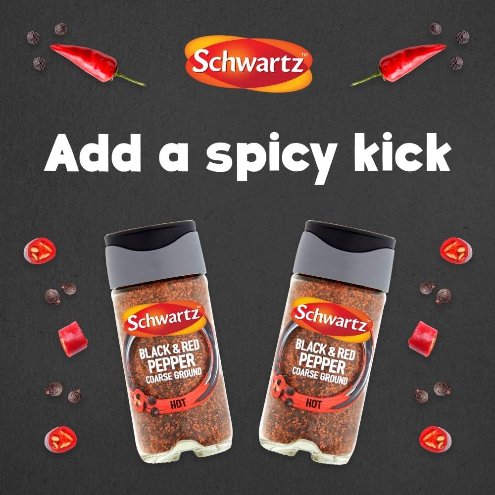 Schwartz - Black & Red Pepper Coarse Ground (45g x 6 Jars) 3