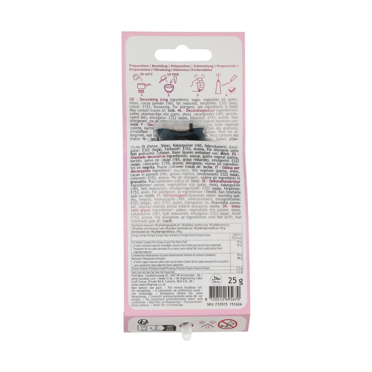 FunCakes Choco Writer Black 25g - Chocolate Writing Pen for Cake Decorating 3