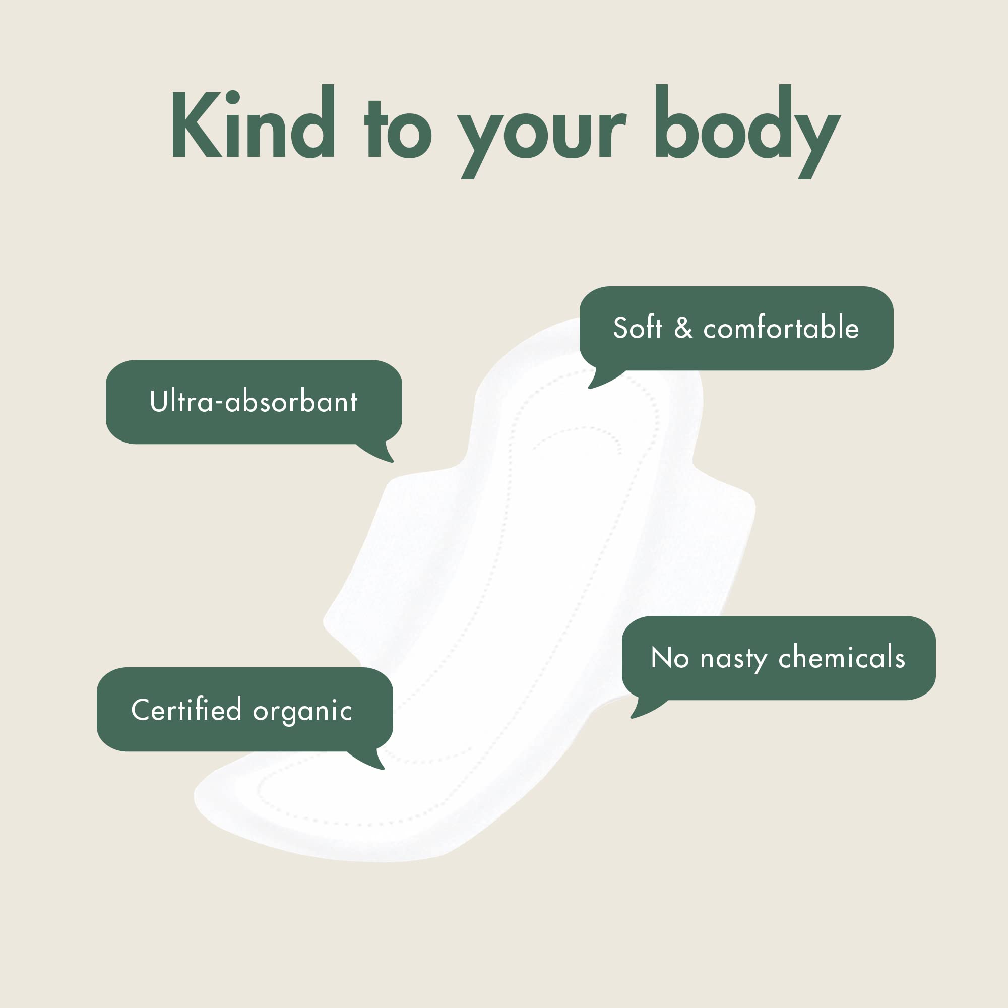 Naty - Eco by Naty Sanitary Pads Super (Plant-Based, Organic, Compostable) 4