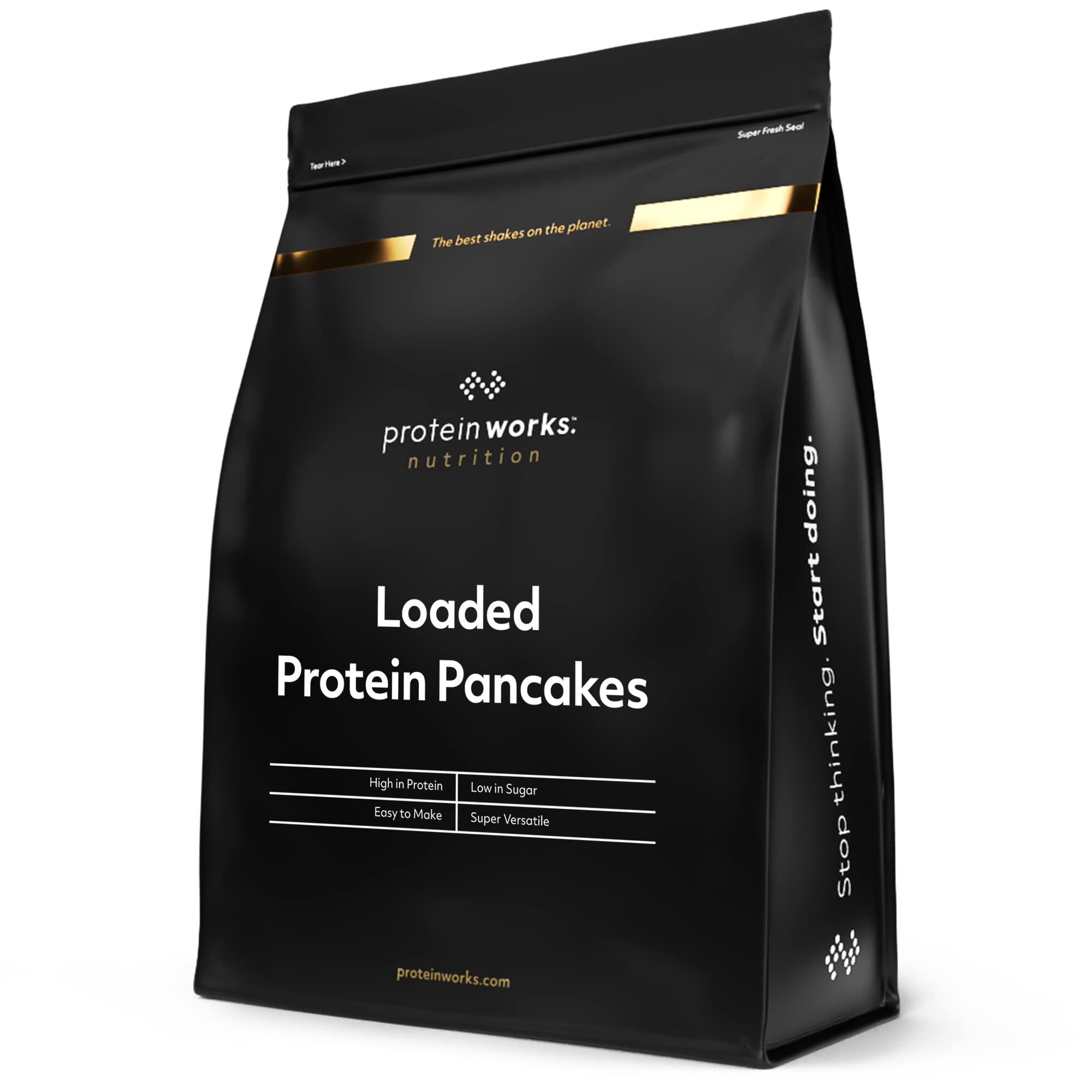 THE PROTEIN WORKS Loaded Protein Pancake Mix – Proteinreicher, zuckerarmer Frühstücksmix mit Tri-Protein-Mischung 3