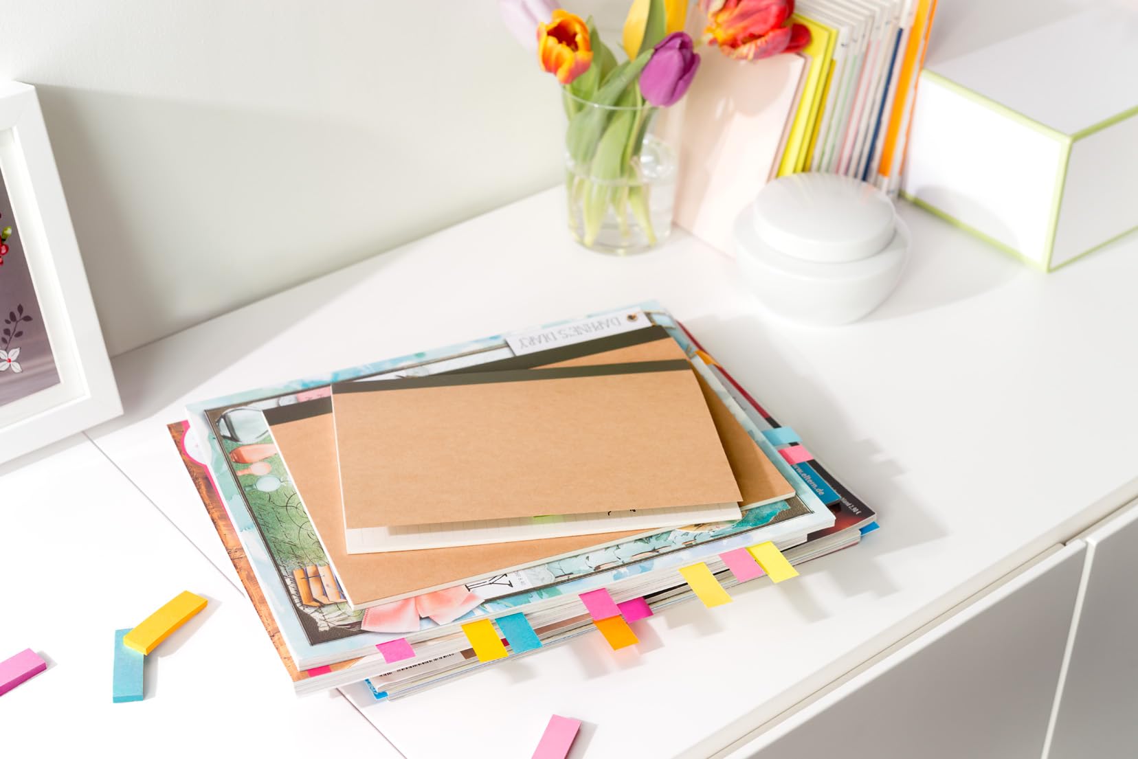 Post-it 670-5 Note Page Markers - 15mm x 50mm | Orange/Green/Yellow/Pink/Neon Pink | 100 Sheets 7