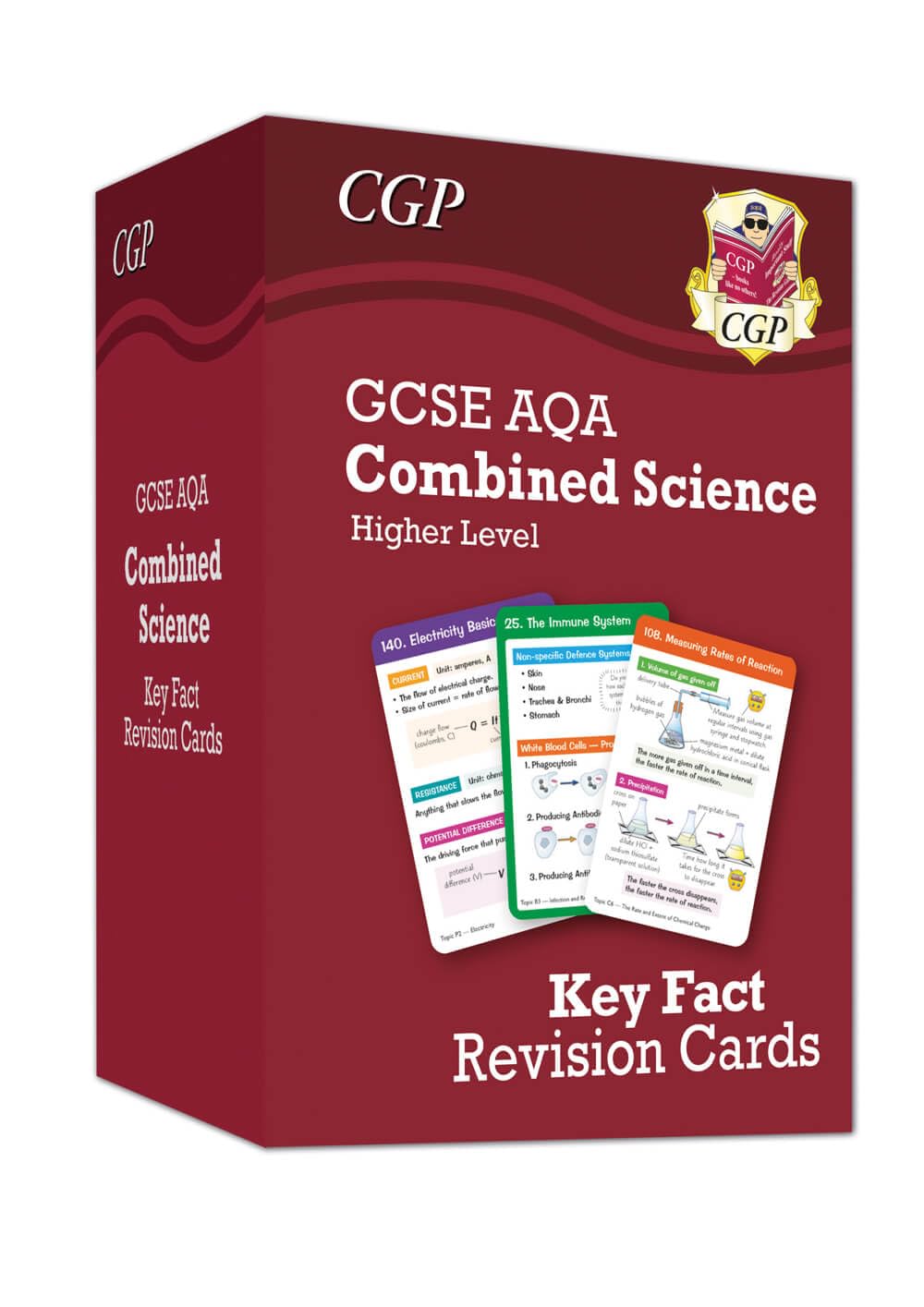CGP New GCSE Combined Science AQA Higher Key Fact Revision Cards | Teaching Aid