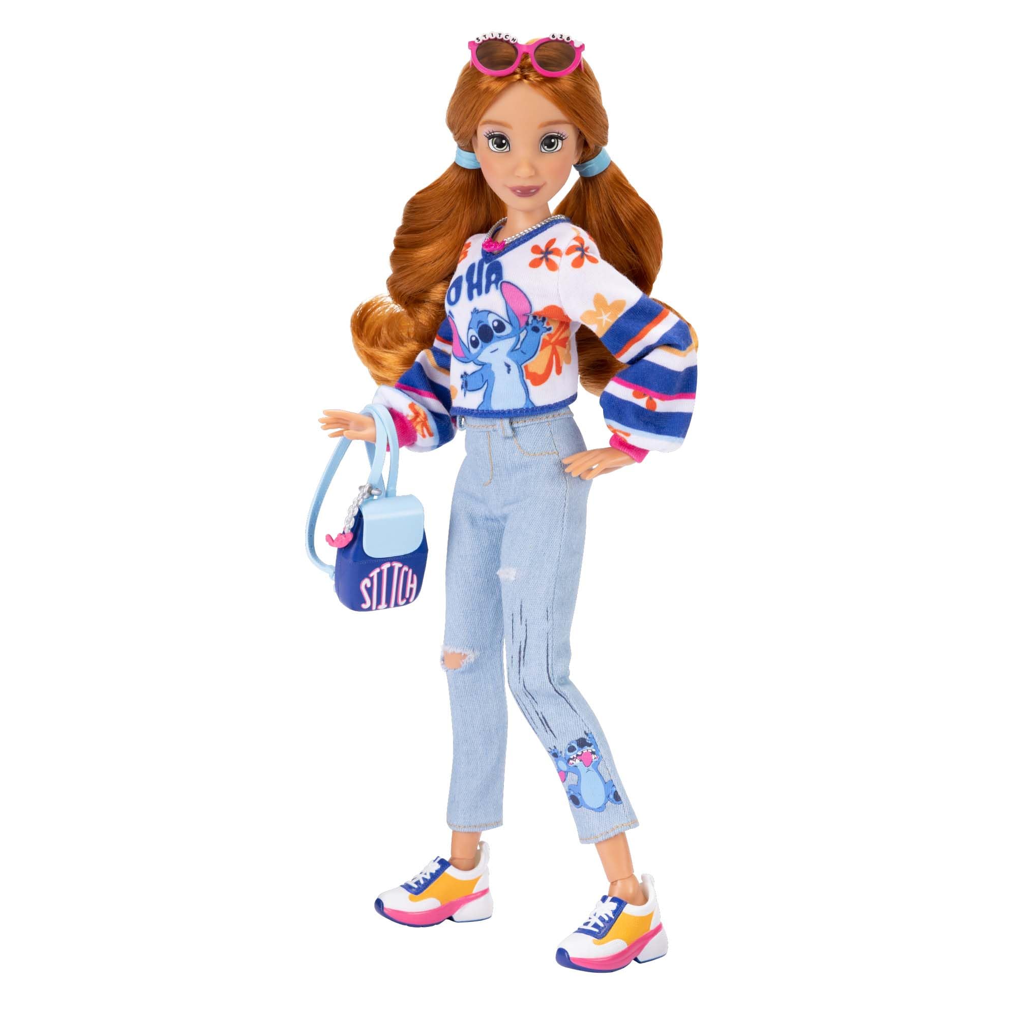 Disney ILY 4EVER Stitch Fashion Doll - 11.5" Tall with Red Hair, 13 Points of Articulation & 2 Outfits
