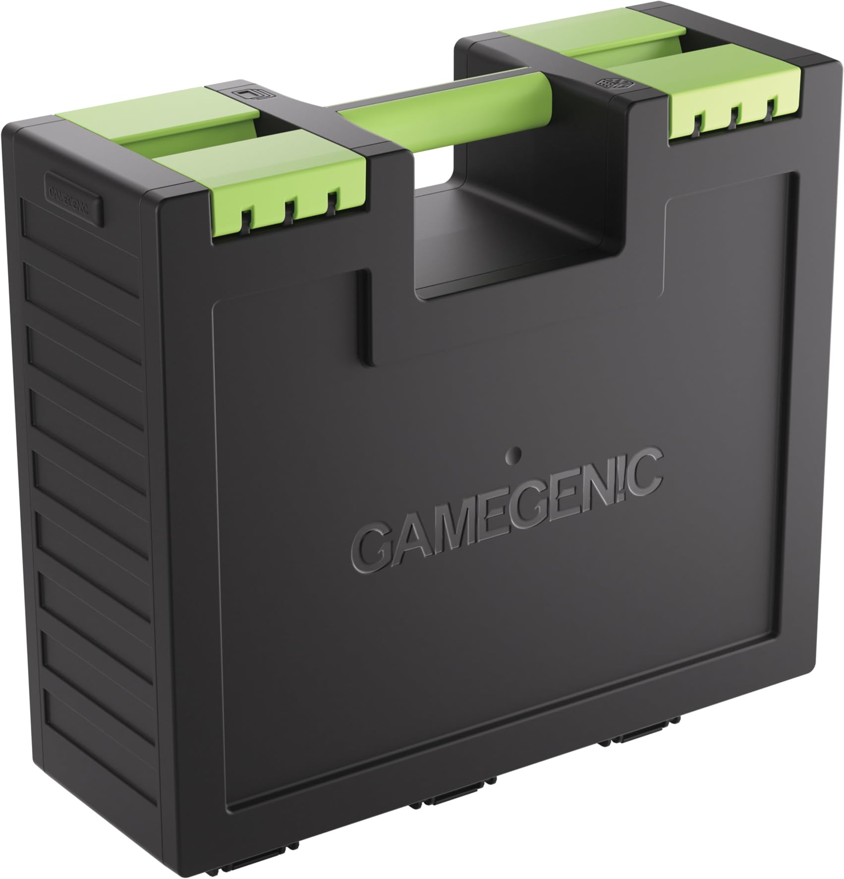 Gamegenic Game Castle Black/Green | Storage for 600 Double-Sleeved Cards & 19 Token Trays