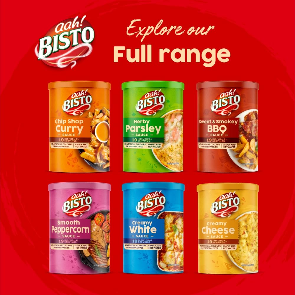 Bisto Quick & Easy Chip Shop Curry Sauce Mix - 170 g Drum | Vegetarian Friendly 7