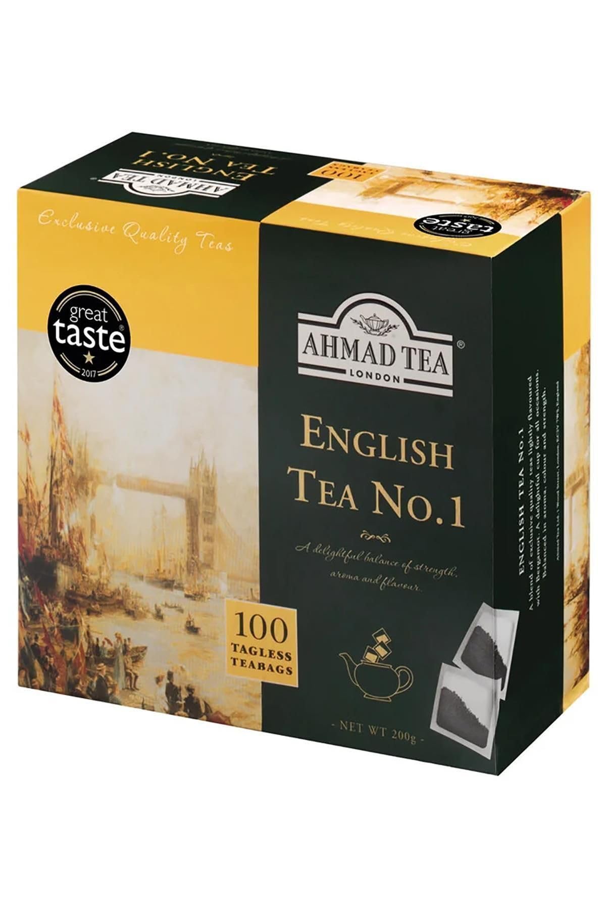 Ahmad Tea English Tea No.1 Black Tea - 100 Tagless Teabags | Balanced Bergamot Flavor