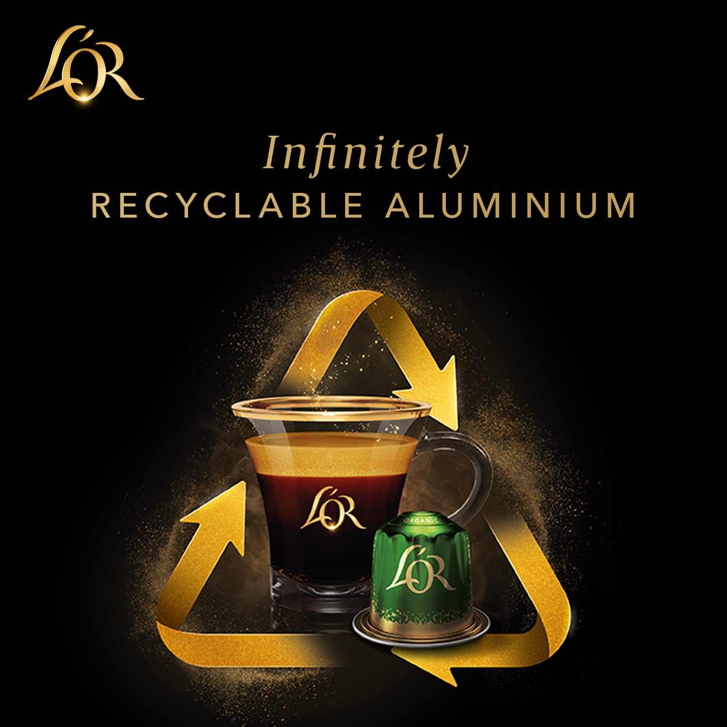 L'OR BARISTA Double Ristretto XXL Aluminium Medium Roast Coffee Capsules (50 Capsules)