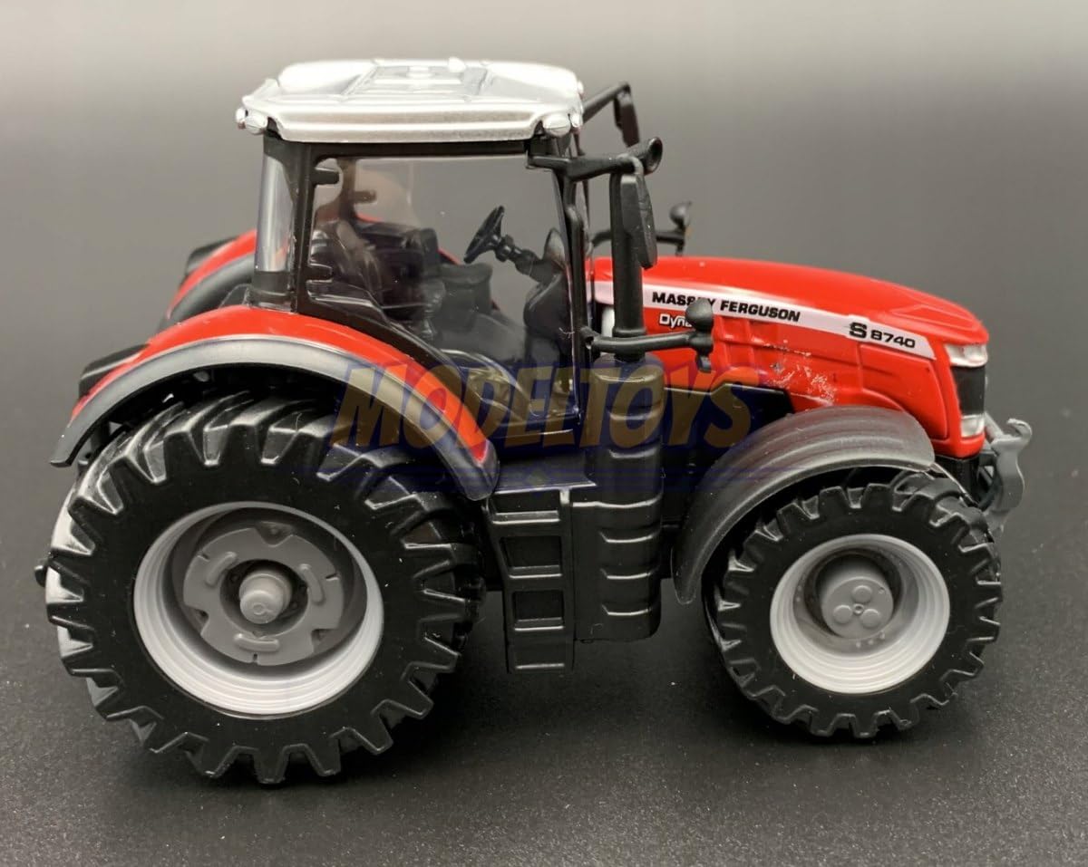Bburago MASSEY FERGUSSON 8740S Tractor Replica Model - 1:50 Scale, Red 5