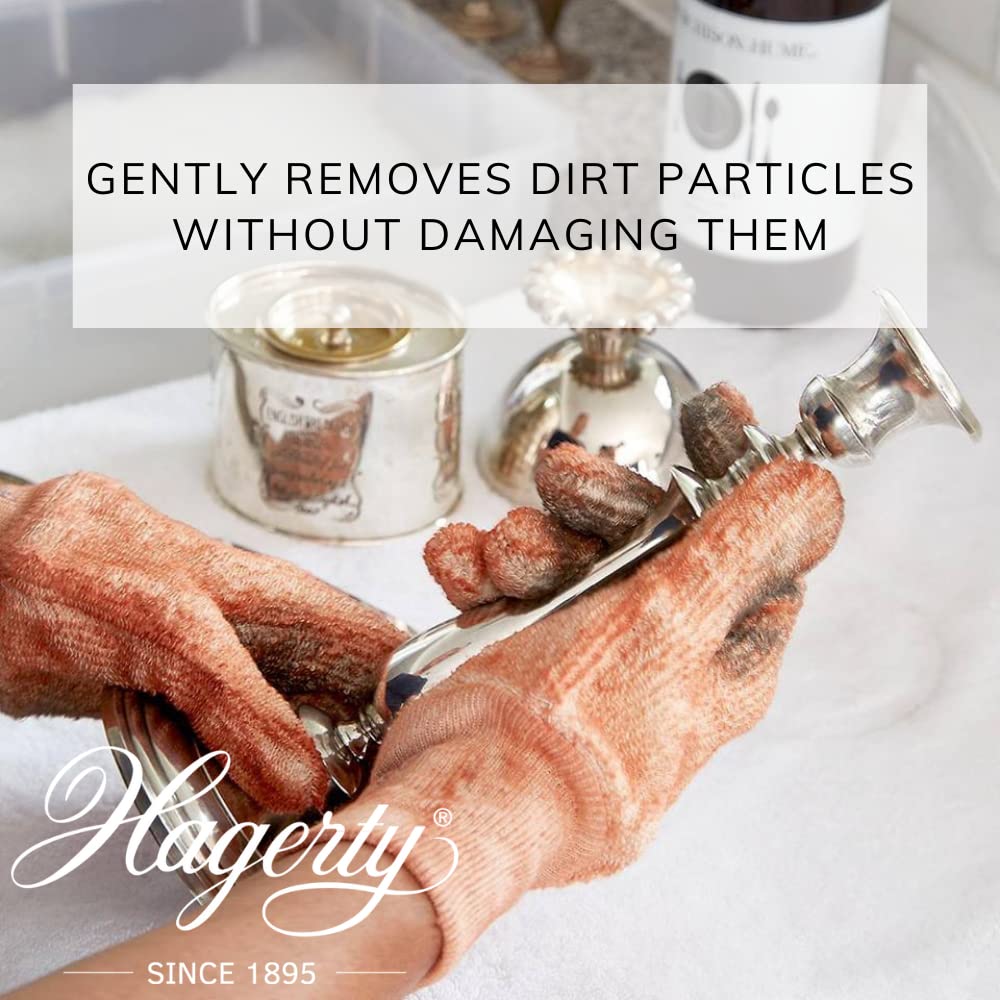 Hagerty Silver Cleaning Gloves - Impregnated Cotton with Tarnish Protection | Pair 4