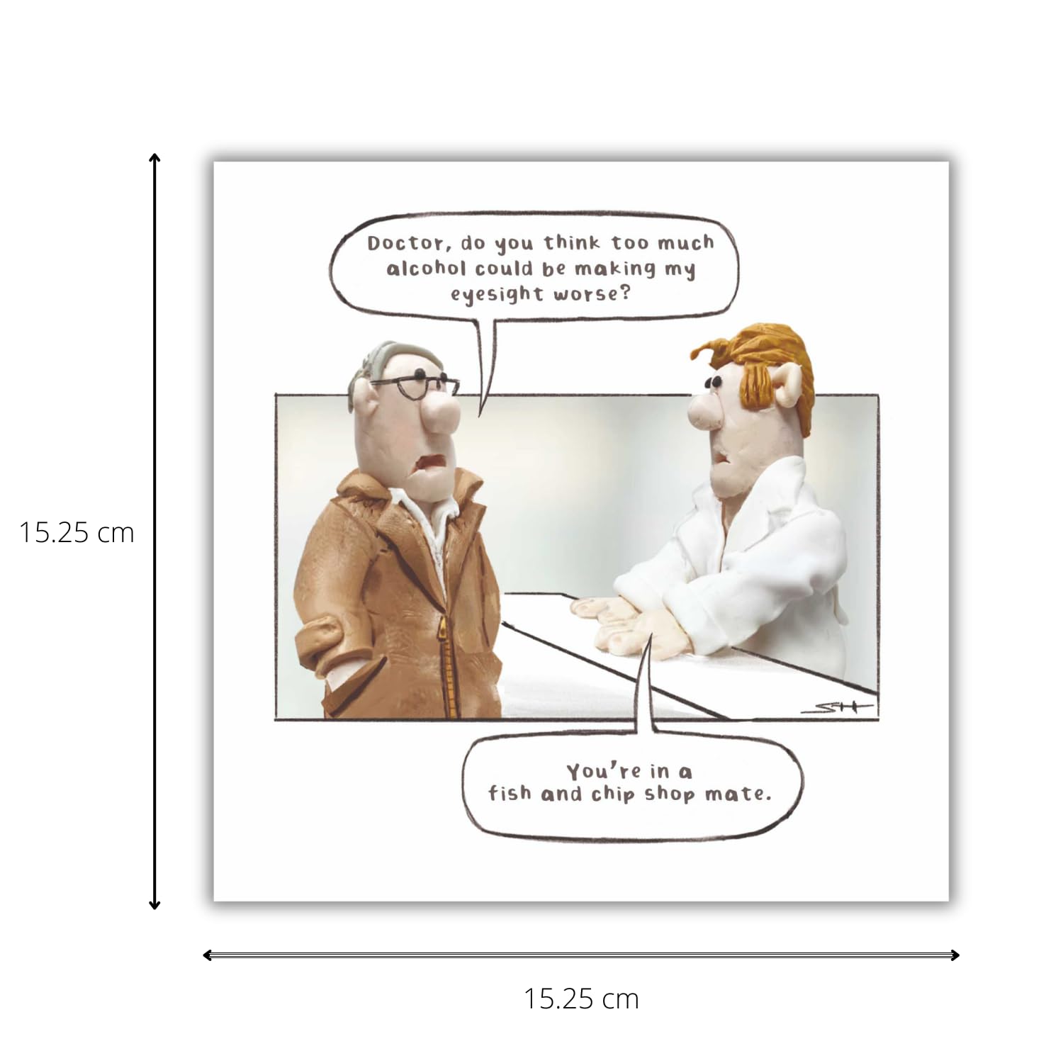 Emotional Rescue Funny Birthday Card for Him - Model Family Range | 6 x 6 inches 6