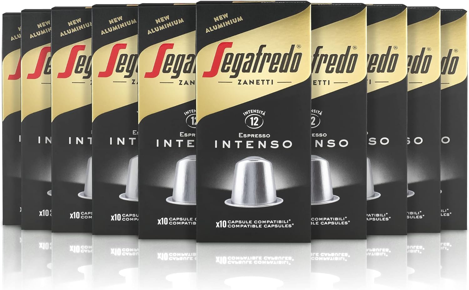 Segafredo Zanetti Intenso Coffee - 10 Nespresso® Compatible Capsules | Intensity 12 Dark Roast