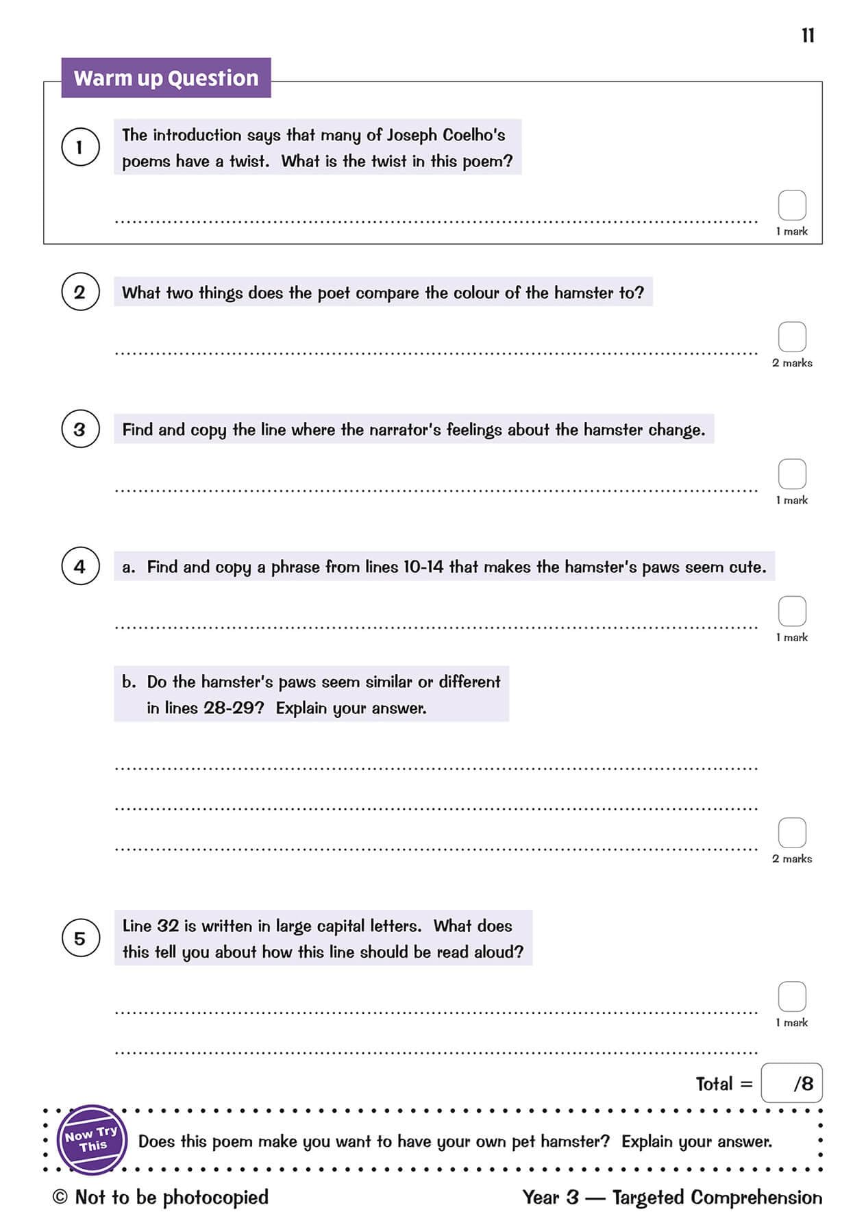 CGP New KS2 English Targeted Question Book: Year 3 Reading Comprehension - Book 2 (with Answers) 3