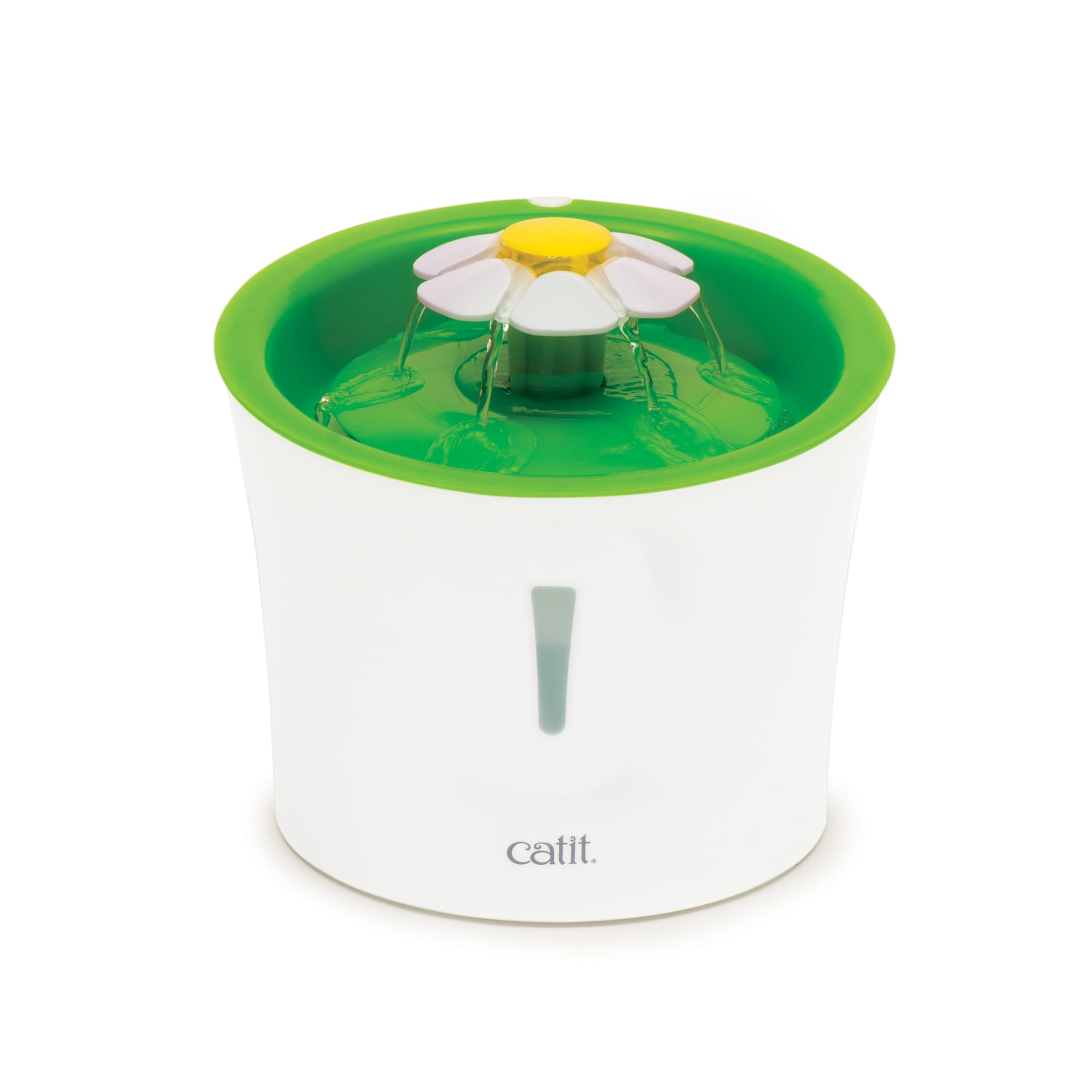 Catit Flower Cat Water Fountain | 3 Flow Settings | Triple Action Filtration | Green