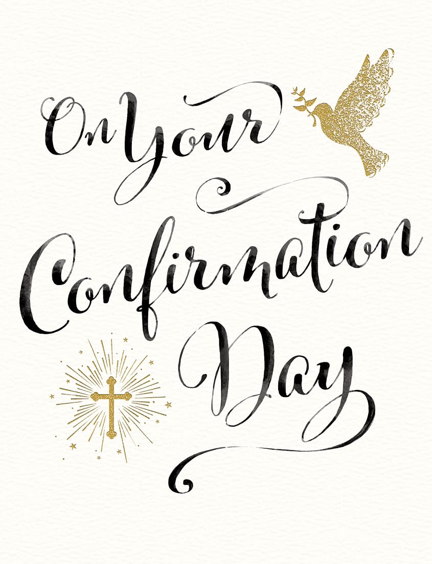 Piccadilly Greetings Confirmation Day Card | 8 x 6 Inches | Multicolor