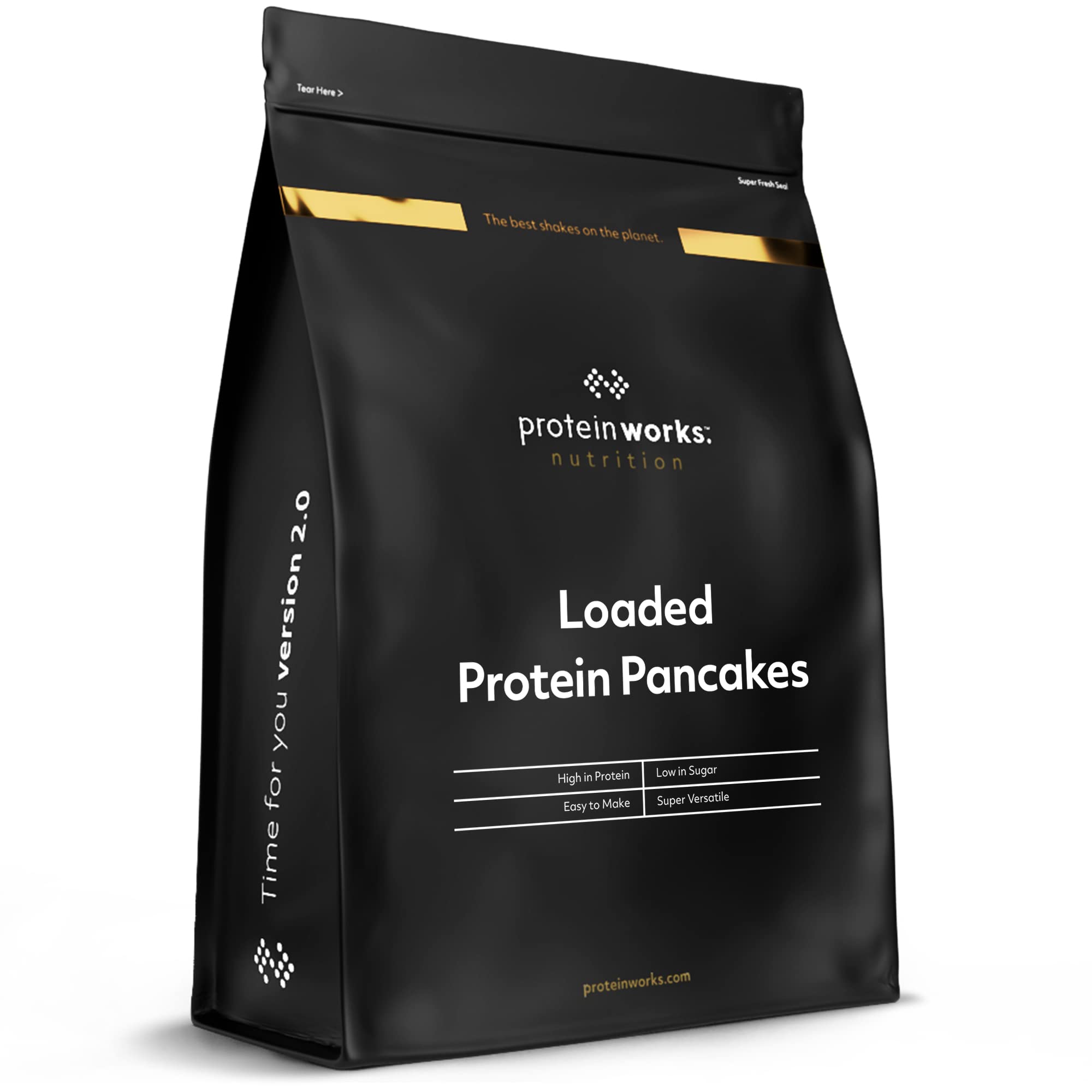 THE PROTEIN WORKS Loaded Protein Pancake Mix – Proteinreicher, zuckerarmer Frühstücksmix mit Tri-Protein-Mischung 4