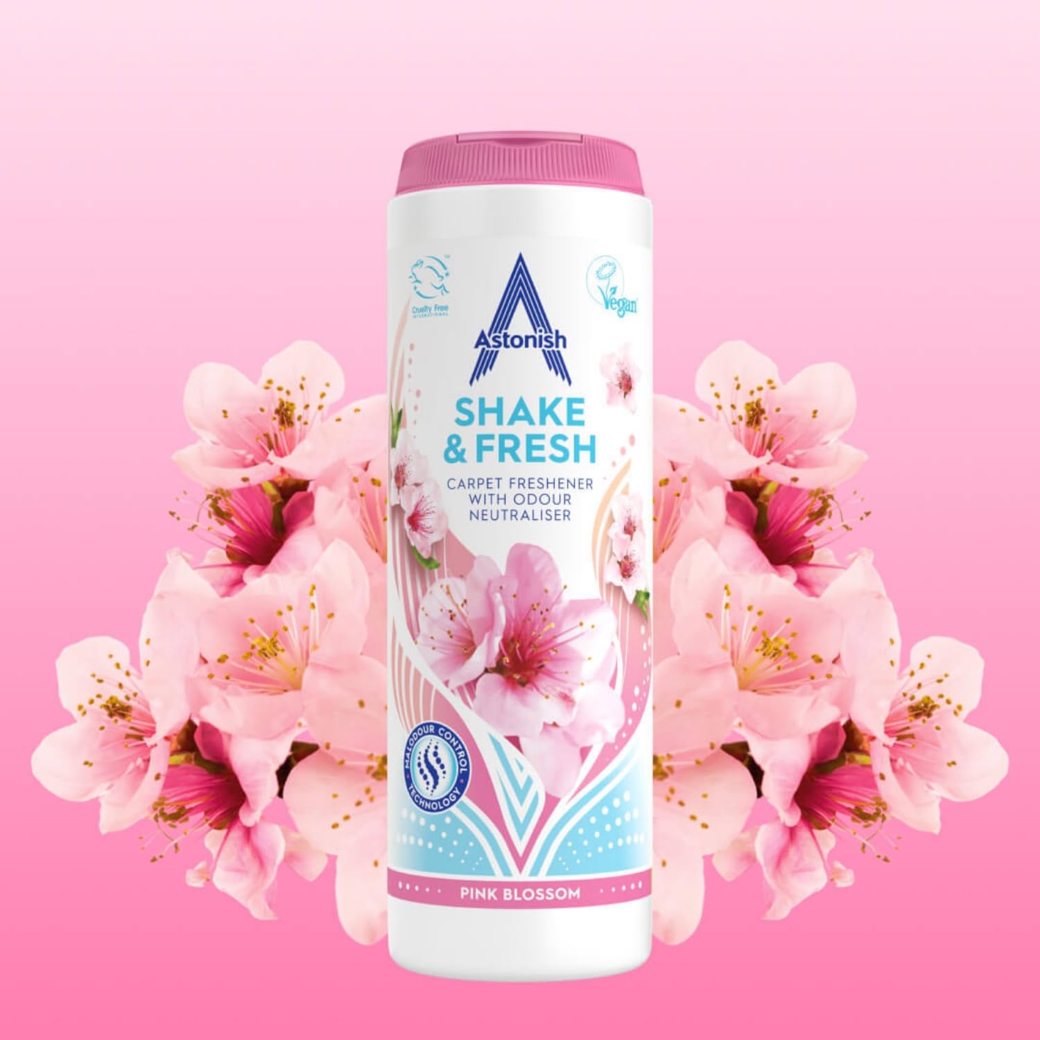 Astonish Shake &amp; Fresh Teppicherfrischer – Duft: Rosa Blüte, 3er-Pack